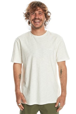 Quiksilver Slub Roundneck Erkek Tişört EQYKT04337-WBK0 Beyaz