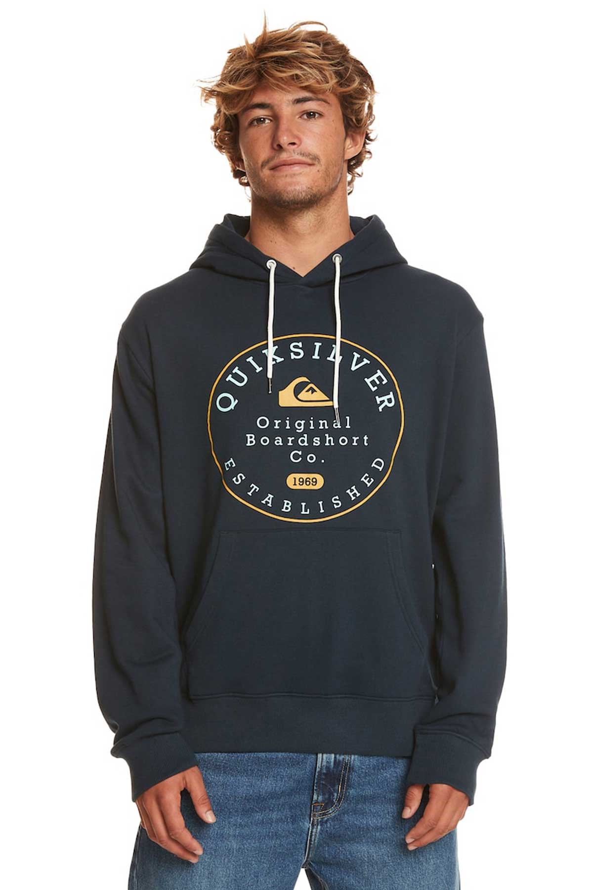Quiksilver Circle Trim Hood Erkek Sweatshirt EQYSF03150-12818 Lacivert