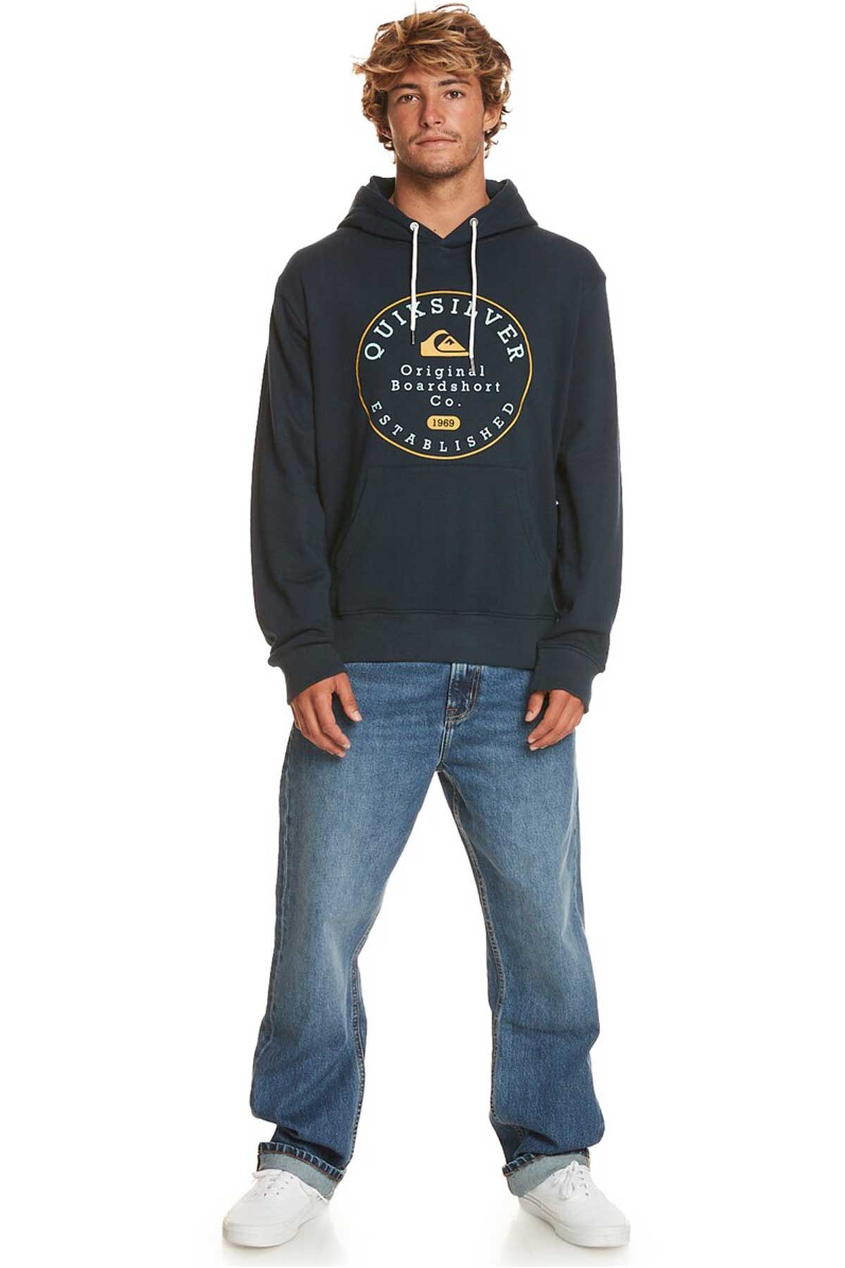 Quiksilver Circle Trim Hood Erkek Sweatshirt EQYSF03150-12818 Lacivert