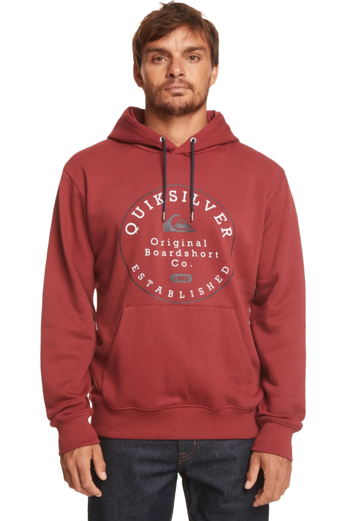 Quiksilver Circle Trim Hood Erkek Sweatshirt EQYSF03150-25333 Kırmızı