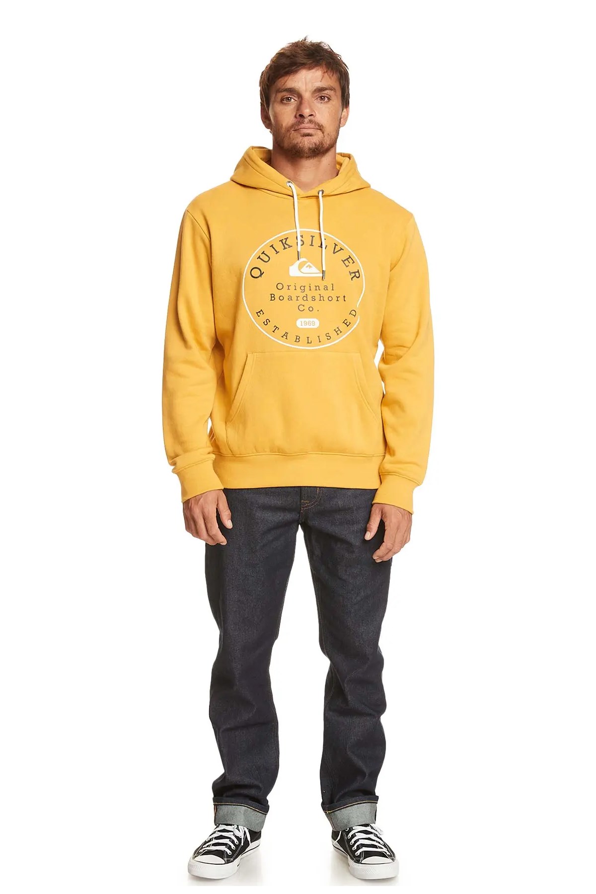 Quiksilver Circle Trim Hood Erkek Sweatshirt EQYSF03150-69 Sarı