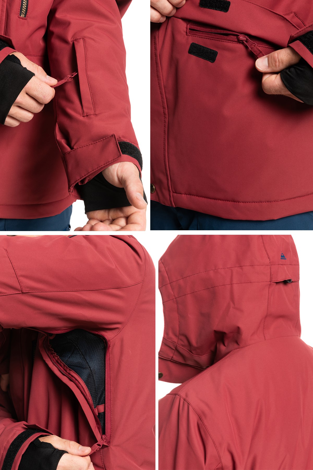 Quiksilver Mission Soli Jk Erkek Kayak Montu EQYTJ03266 Kırmızı