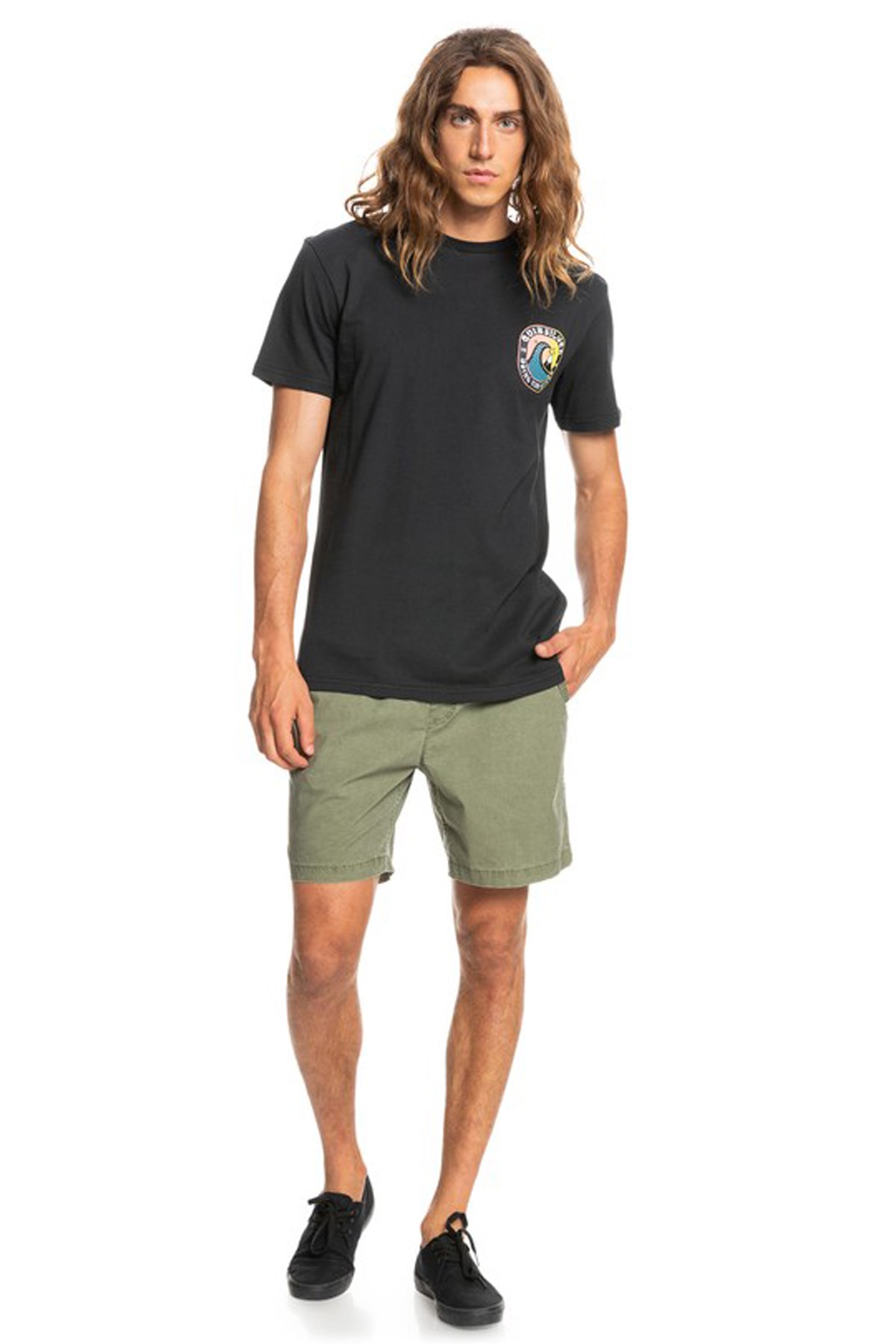 Quiksilver Taxer Elasticisized 17 Erkek Şort EQYWS03610-GPH0 Yeşil