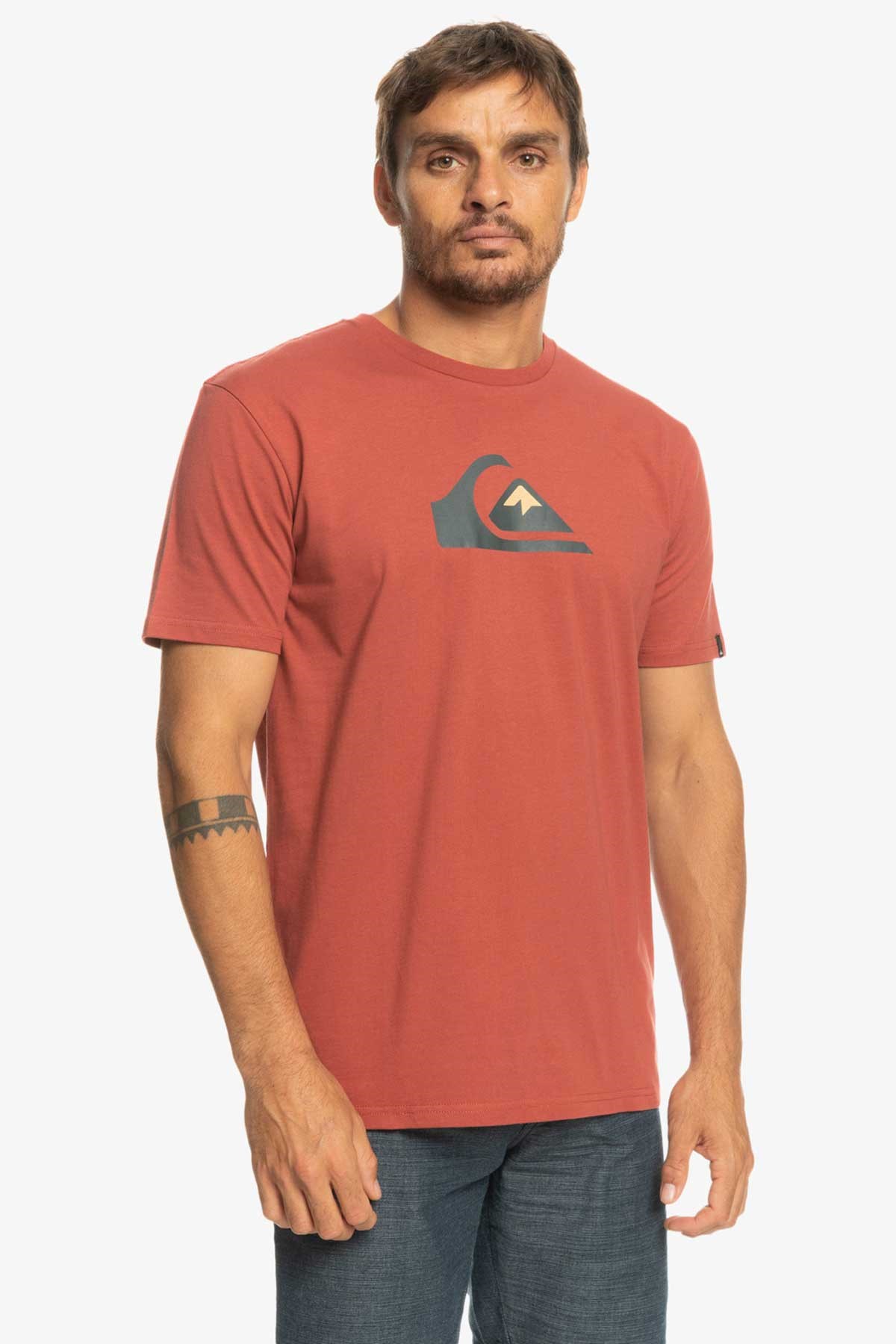 Quiksilver Complogo Erkek Tişört EQYZT06534-MPD0 Kırmızı