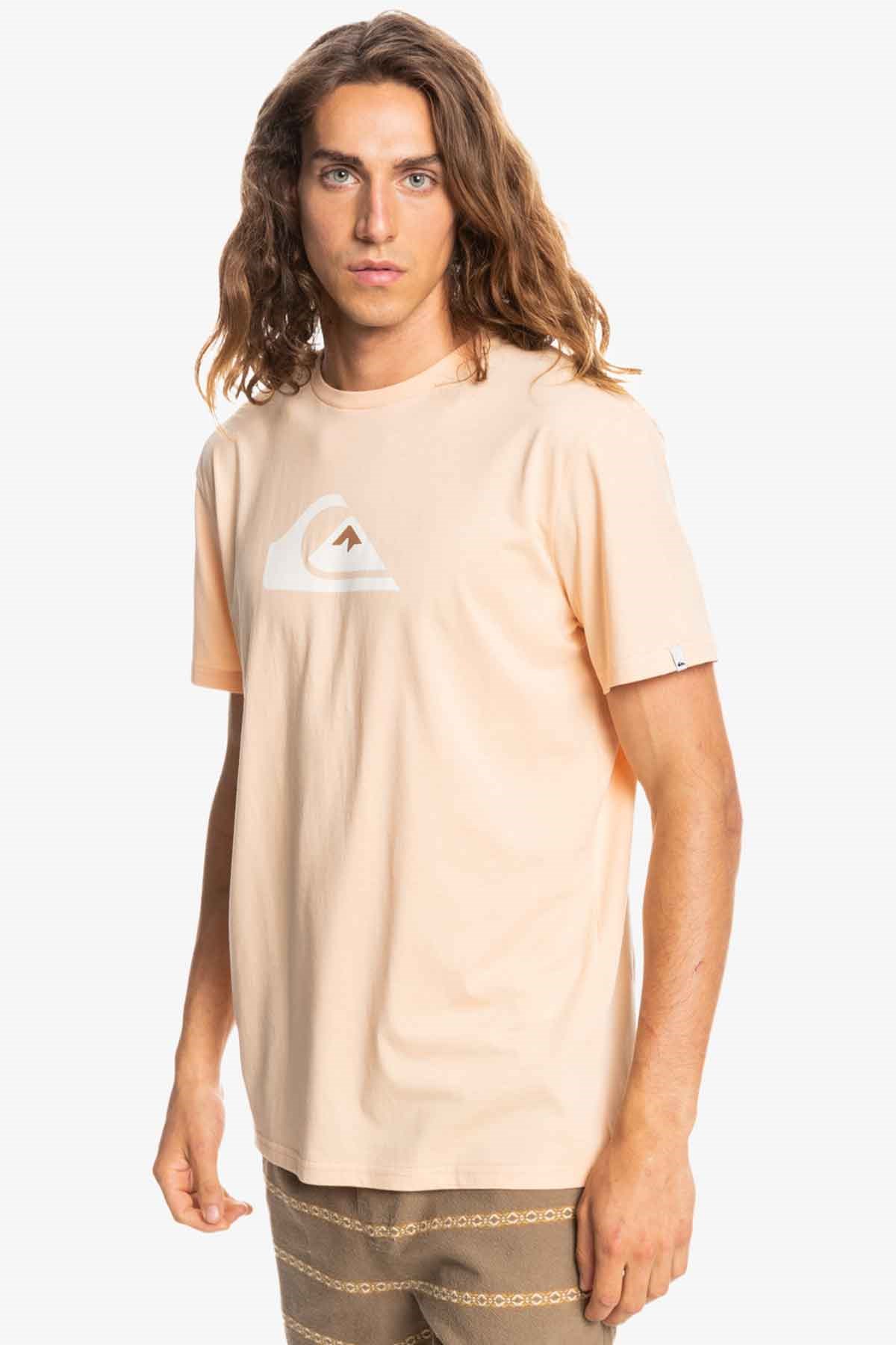 Quiksilver Comp Logo Erkek Tişört EQYZT06534 Ekru