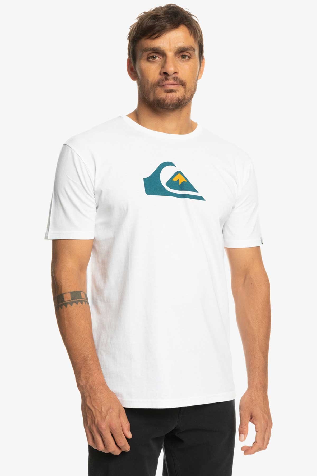 Quiksilver Complogo Erkek Tişört EQYZT06534-WBB0 Beyaz