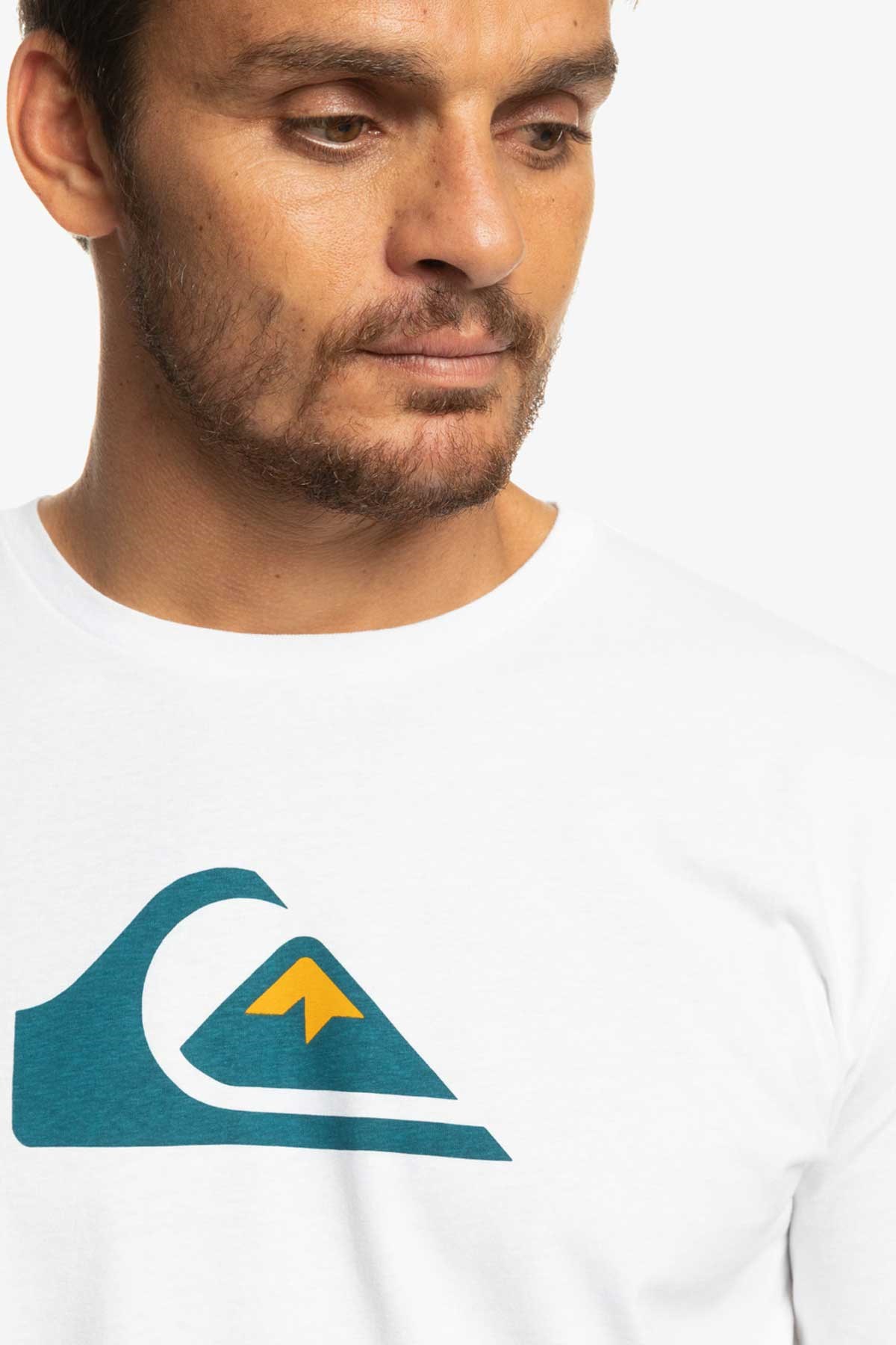 Quiksilver Complogo Erkek Tişört EQYZT06534-WBB0 Beyaz
