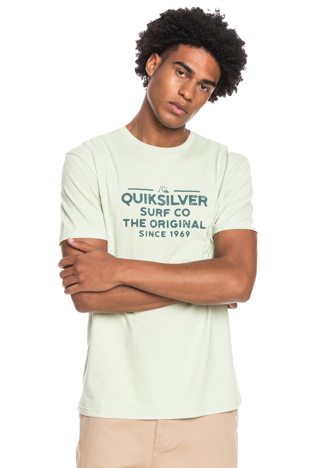 Quiksilver Feeding Line Erkek Tişört EQYZT06659 Yeşil