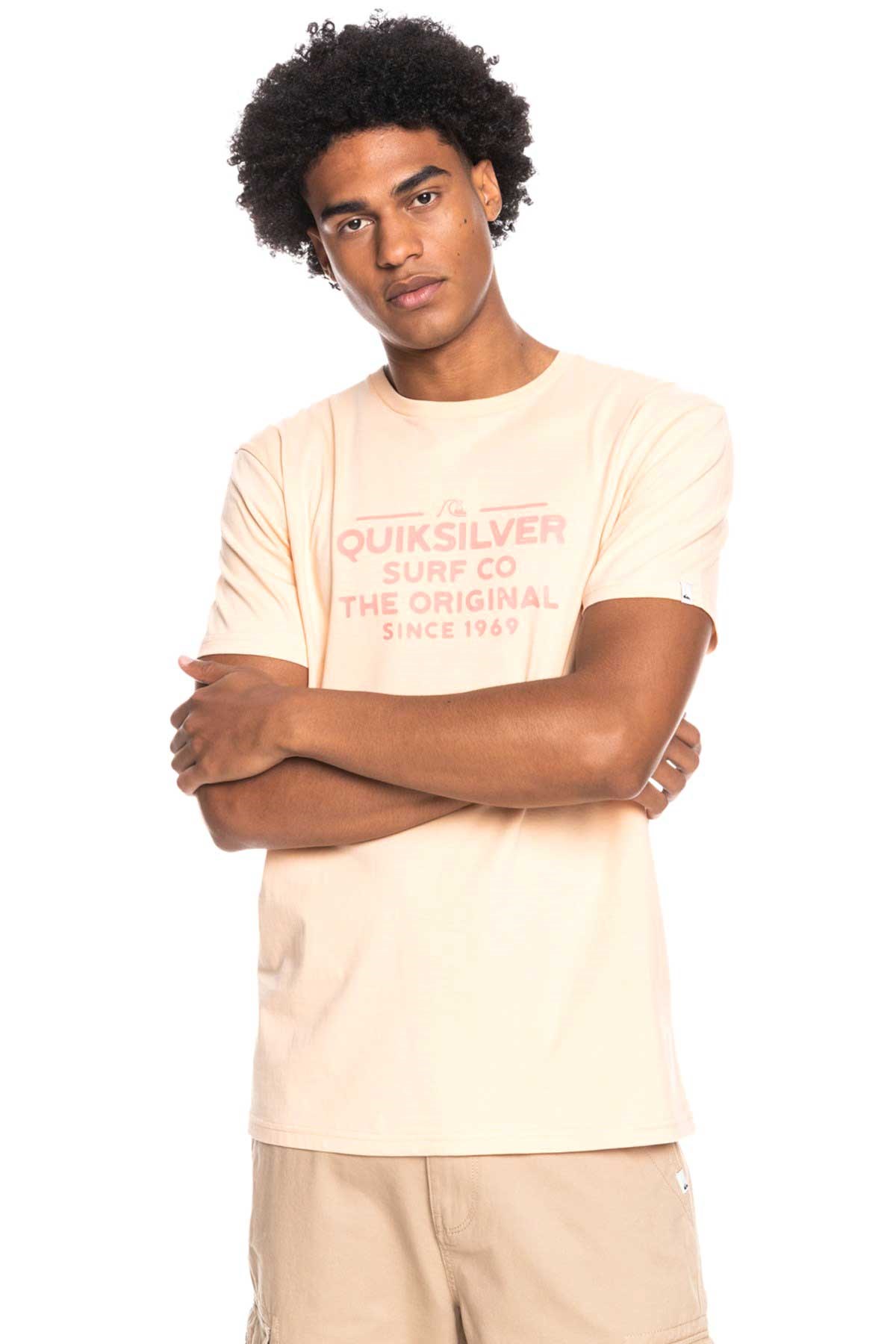 Quiksilver Feeding Line Erkek Tişört EQYZT06659 Ekru