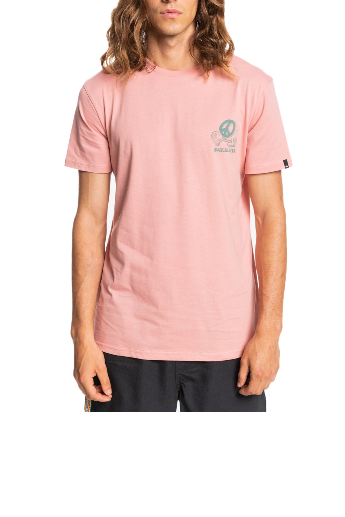 Quiksilver New World Erkek Tişört EQYZT06661 Pembe