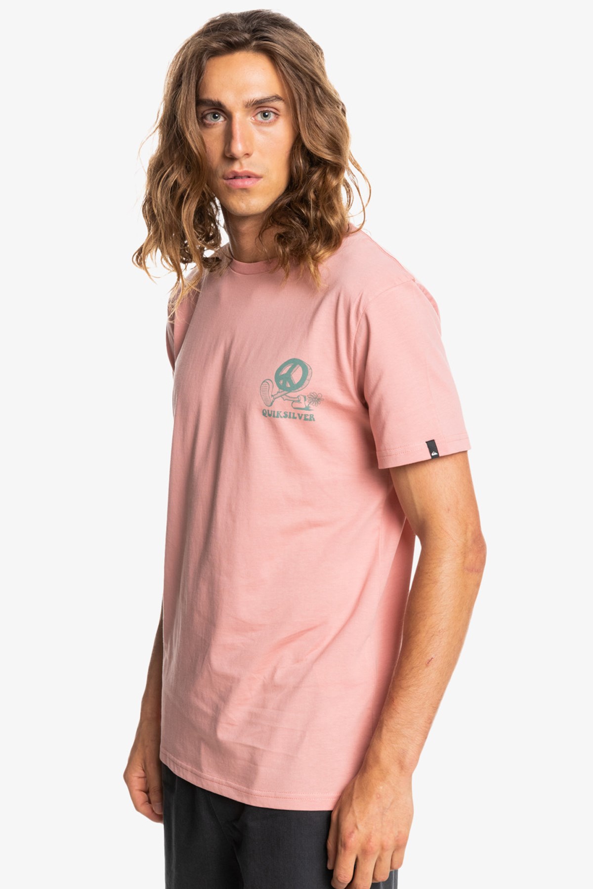 Quiksilver New World Erkek Tişört EQYZT06661 Pembe