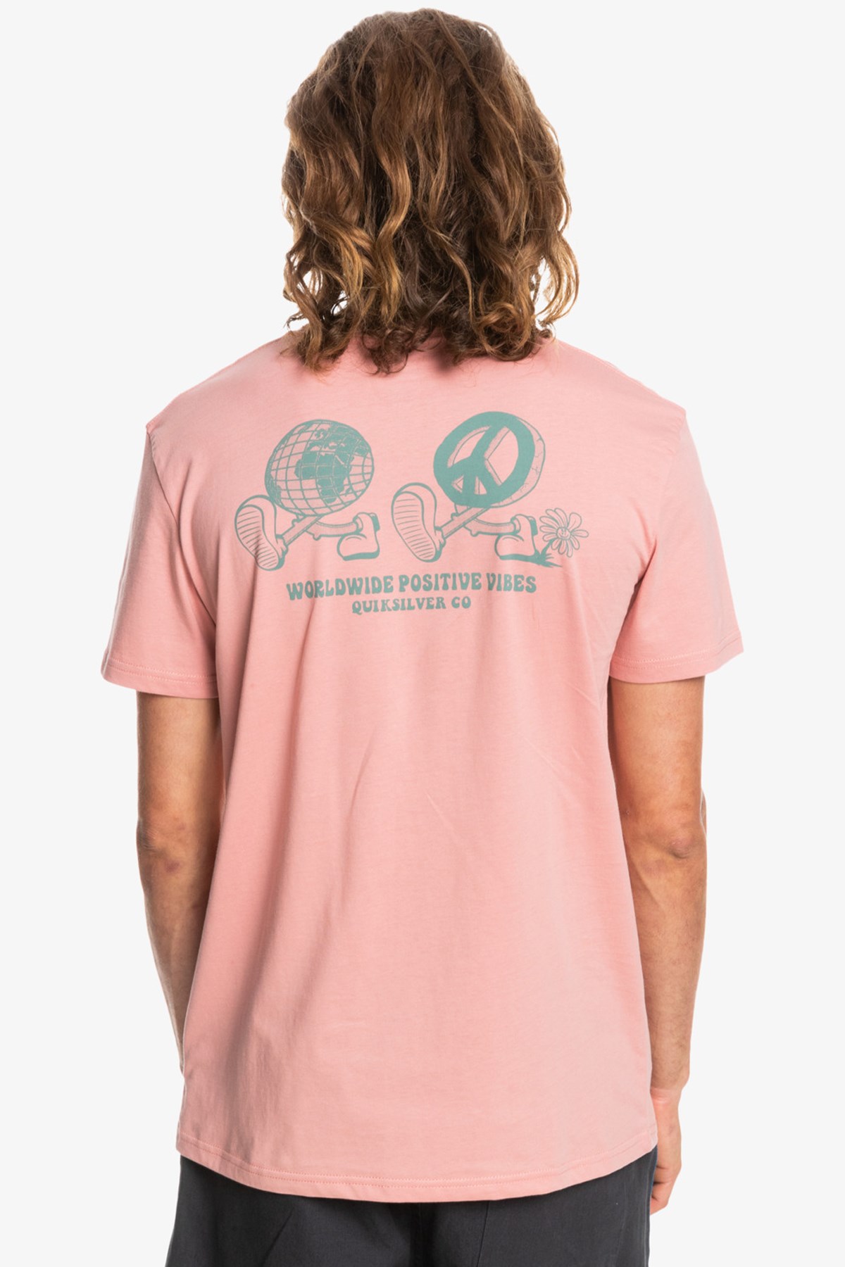Quiksilver New World Erkek Tişört EQYZT06661 Pembe