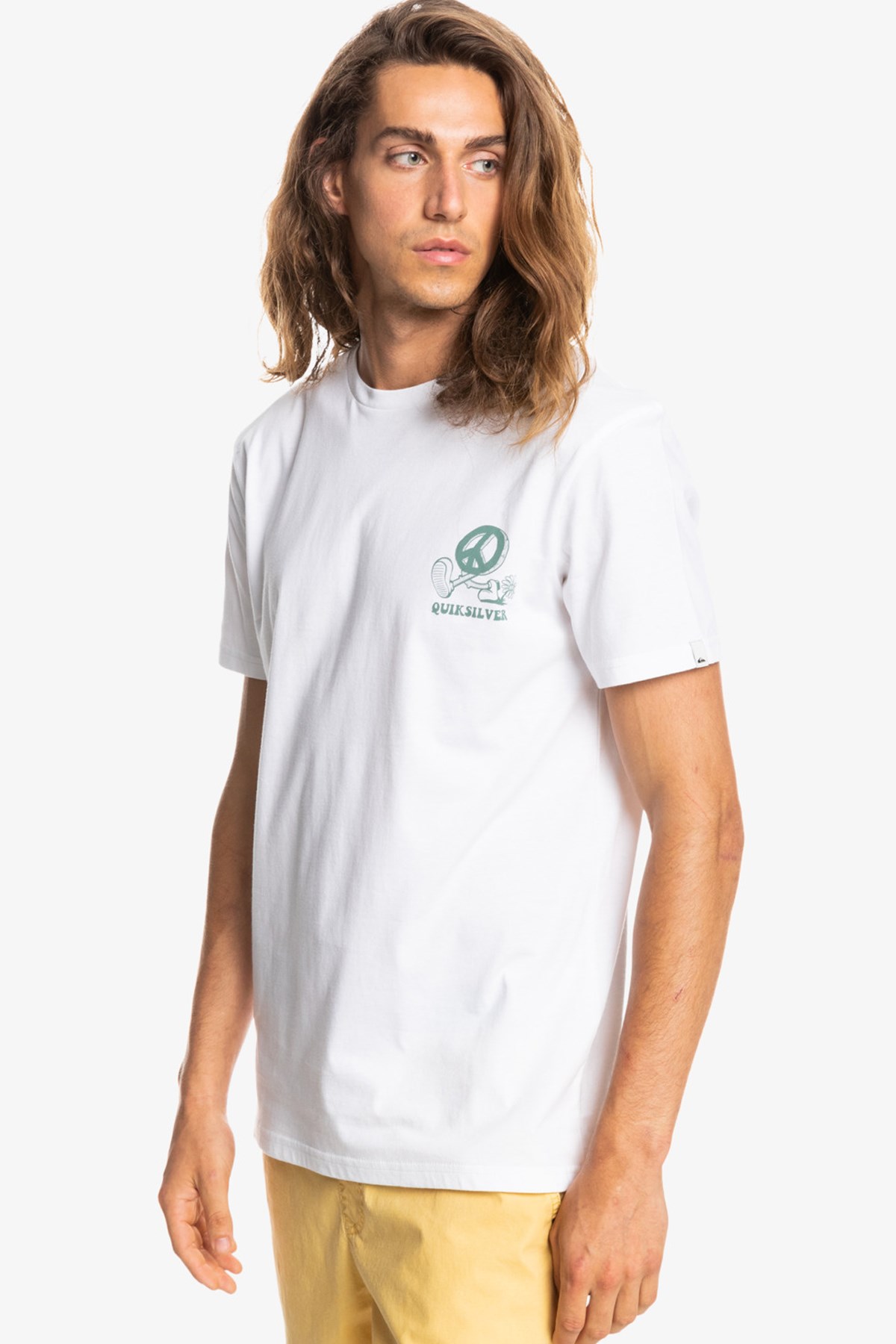 Quiksilver New World Erkek Tişört EQYZT06661 Beyaz