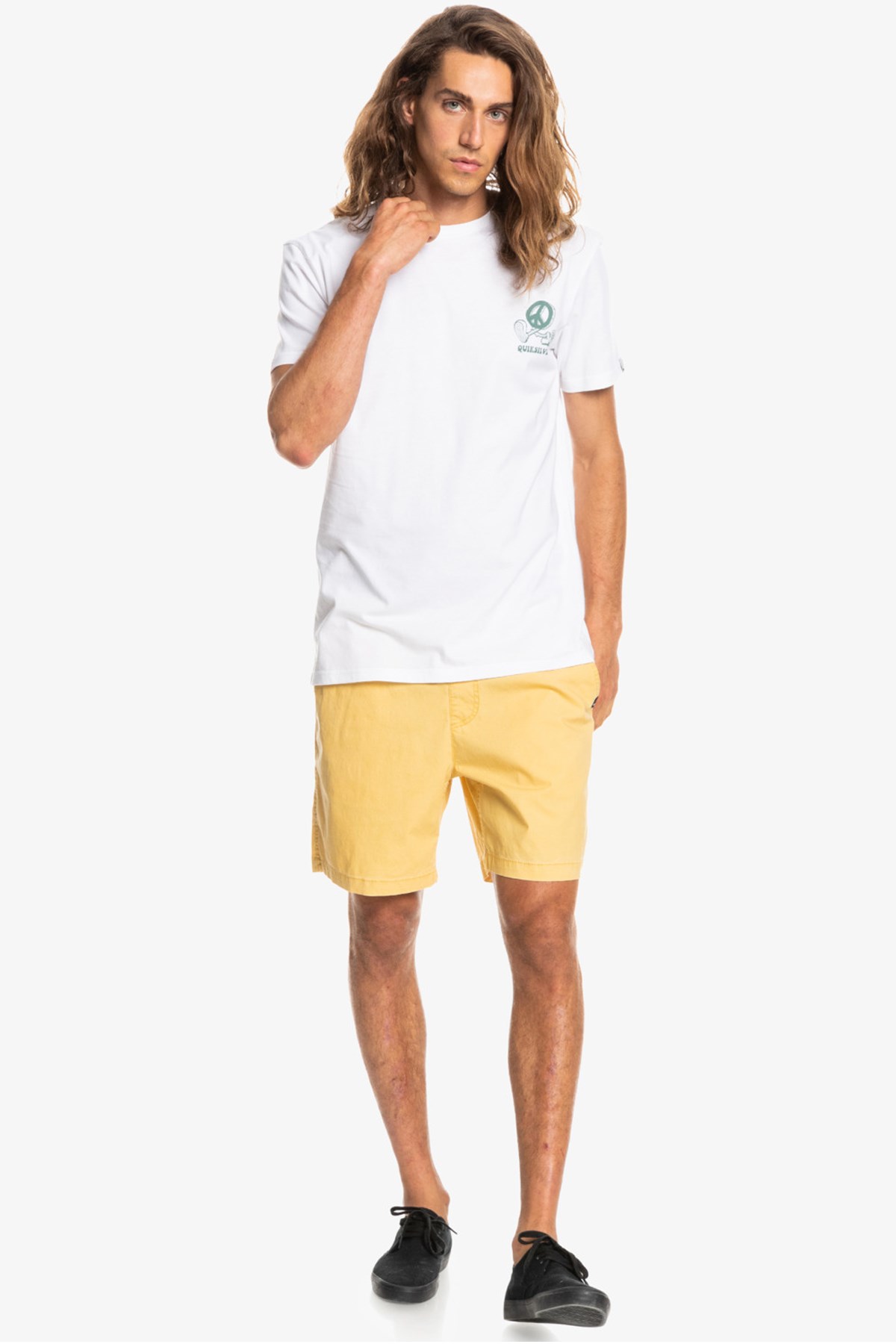 Quiksilver New World Erkek Tişört EQYZT06661 Beyaz