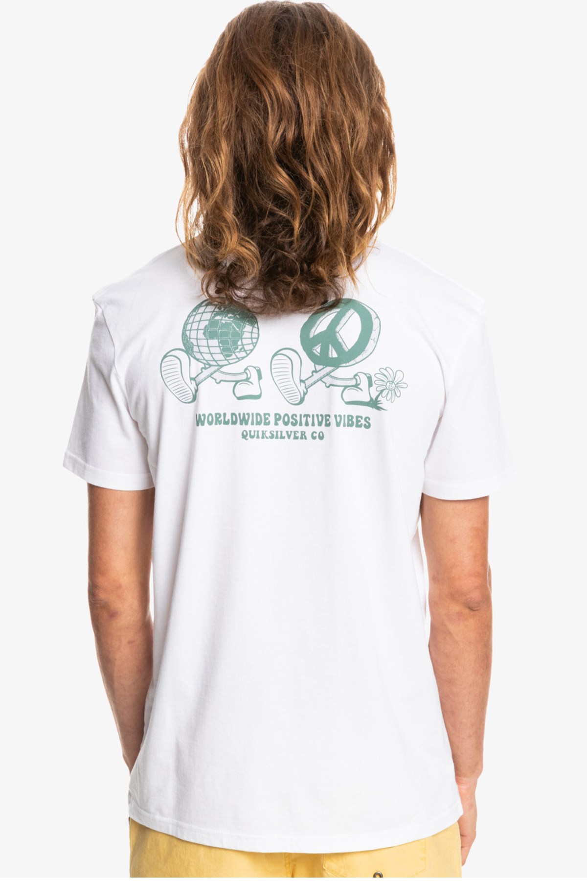 Quiksilver New World Erkek Tişört EQYZT06661 Beyaz