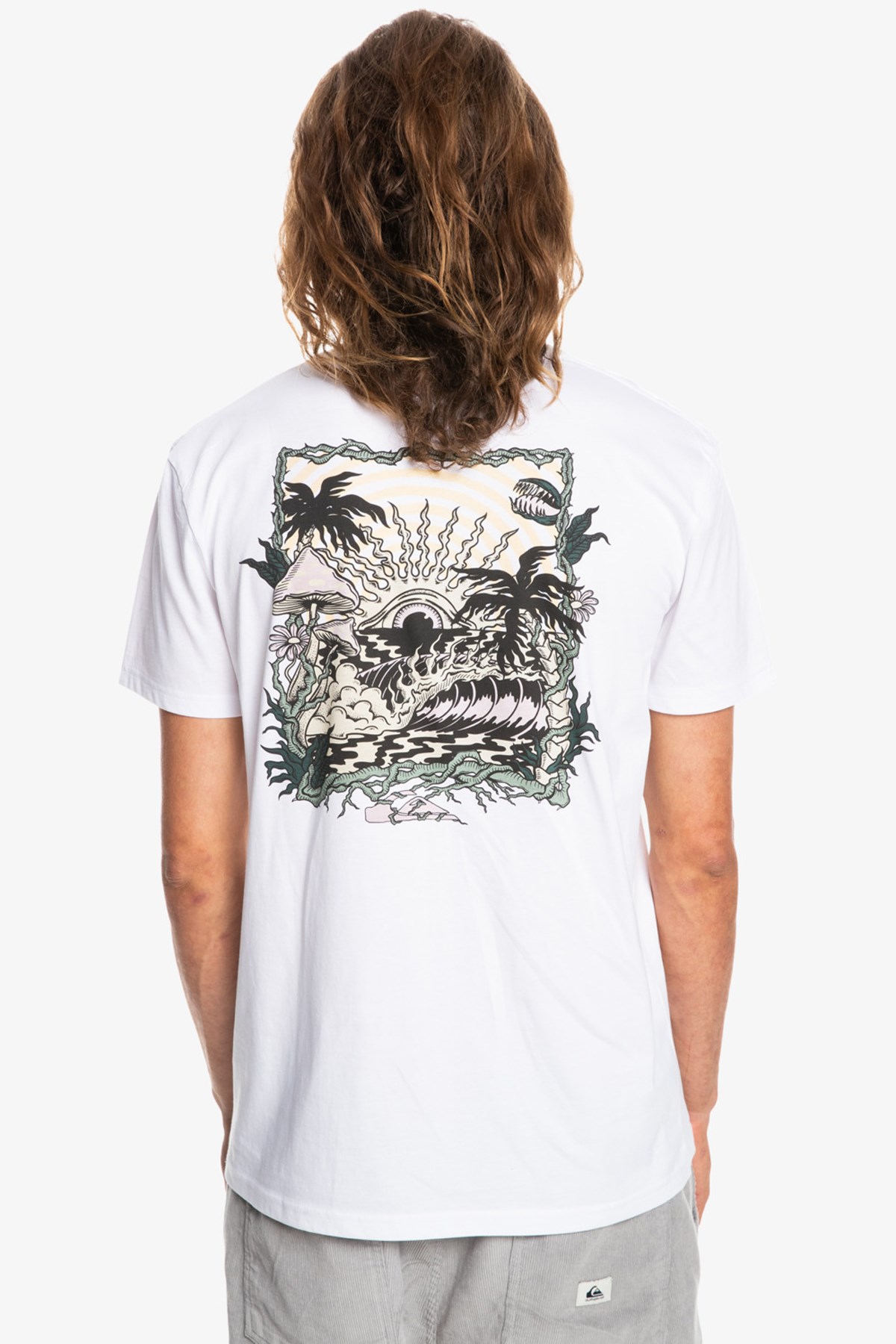 Quiksilver Wary Eye Erkek Tişört EQYZT06666 Beyaz