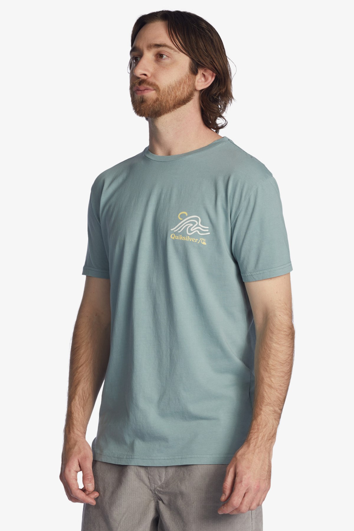 Quiksilver Slow Mover Erkek Tişört EQYZT06701 Yeşil