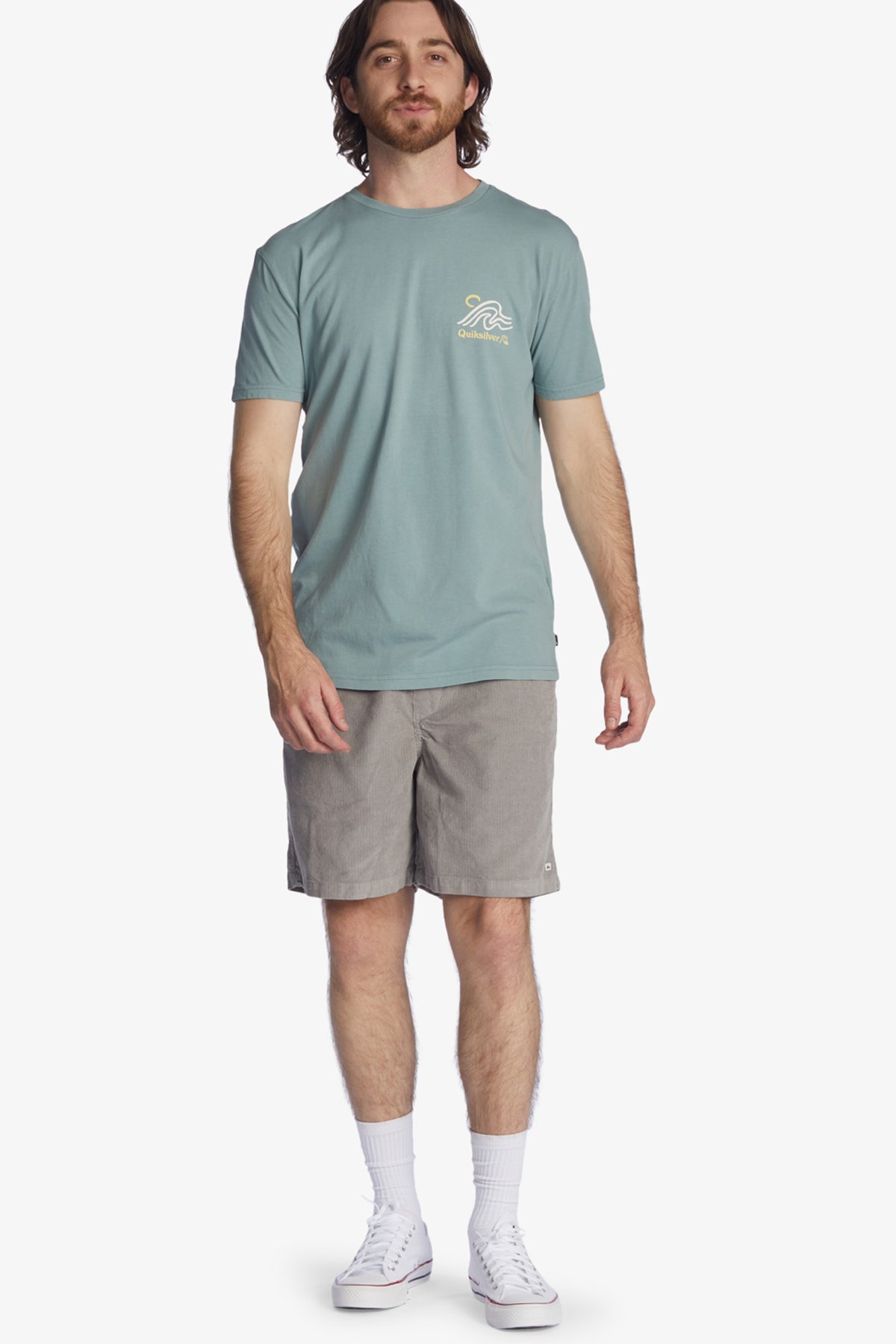 Quiksilver Slow Mover Erkek Tişört EQYZT06701 Yeşil