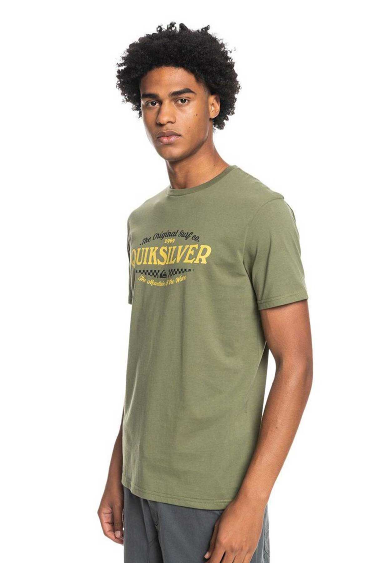 Quiksilver Check On It  Erkek Tişört EQYZT06710 Yeşil