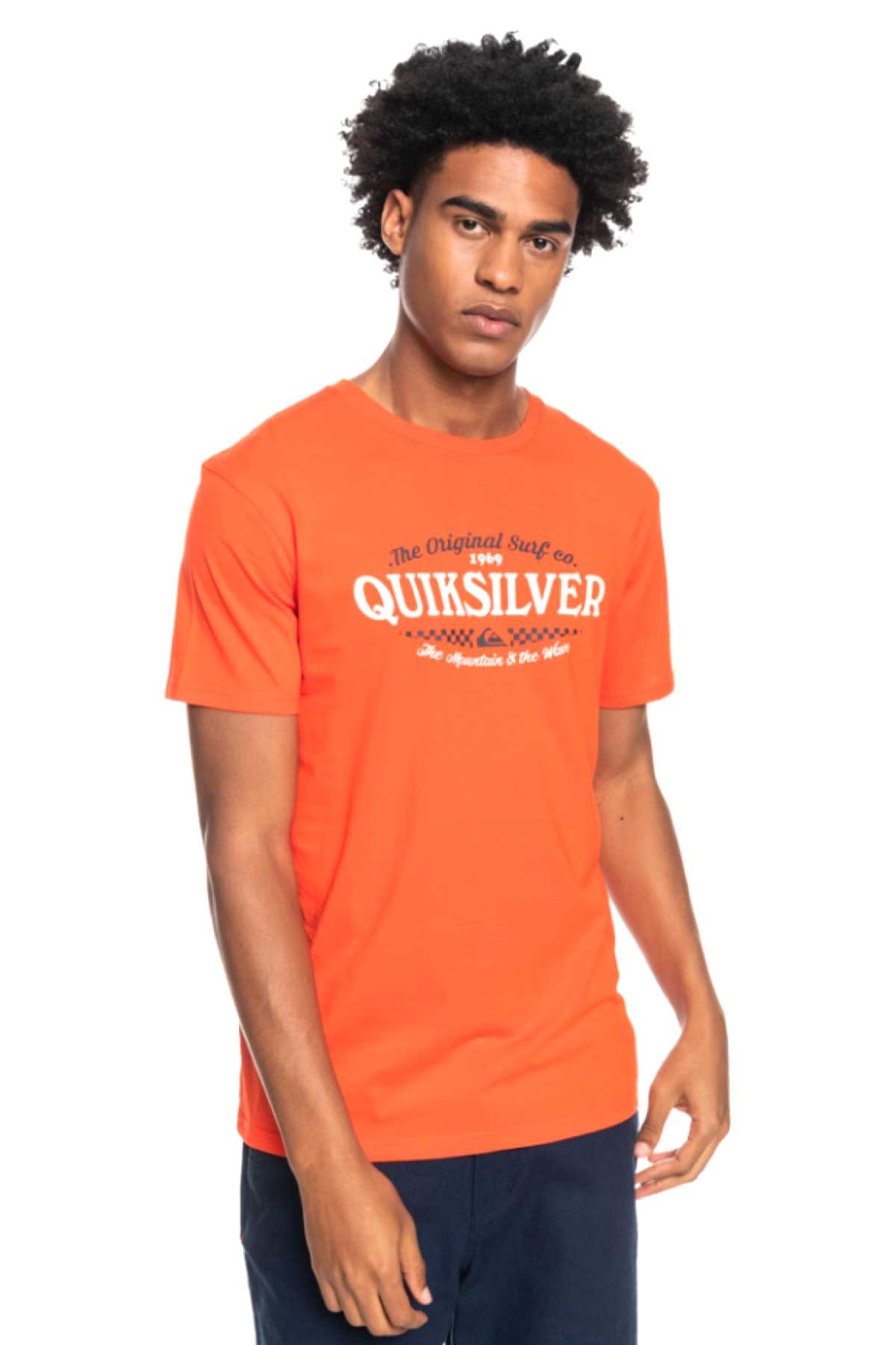 Quiksilver Check On It  Erkek Tişört EQYZT06710 Kırmızı