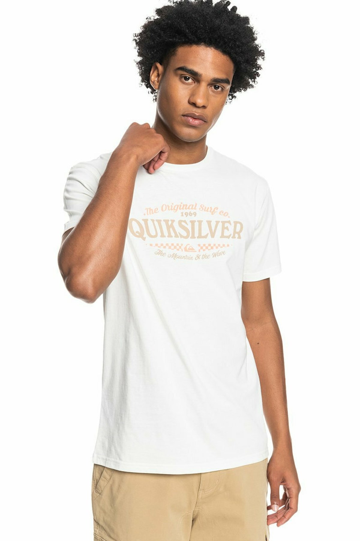 Quiksilver Check On It  Erkek Tişört EQYZT06710 Beyaz