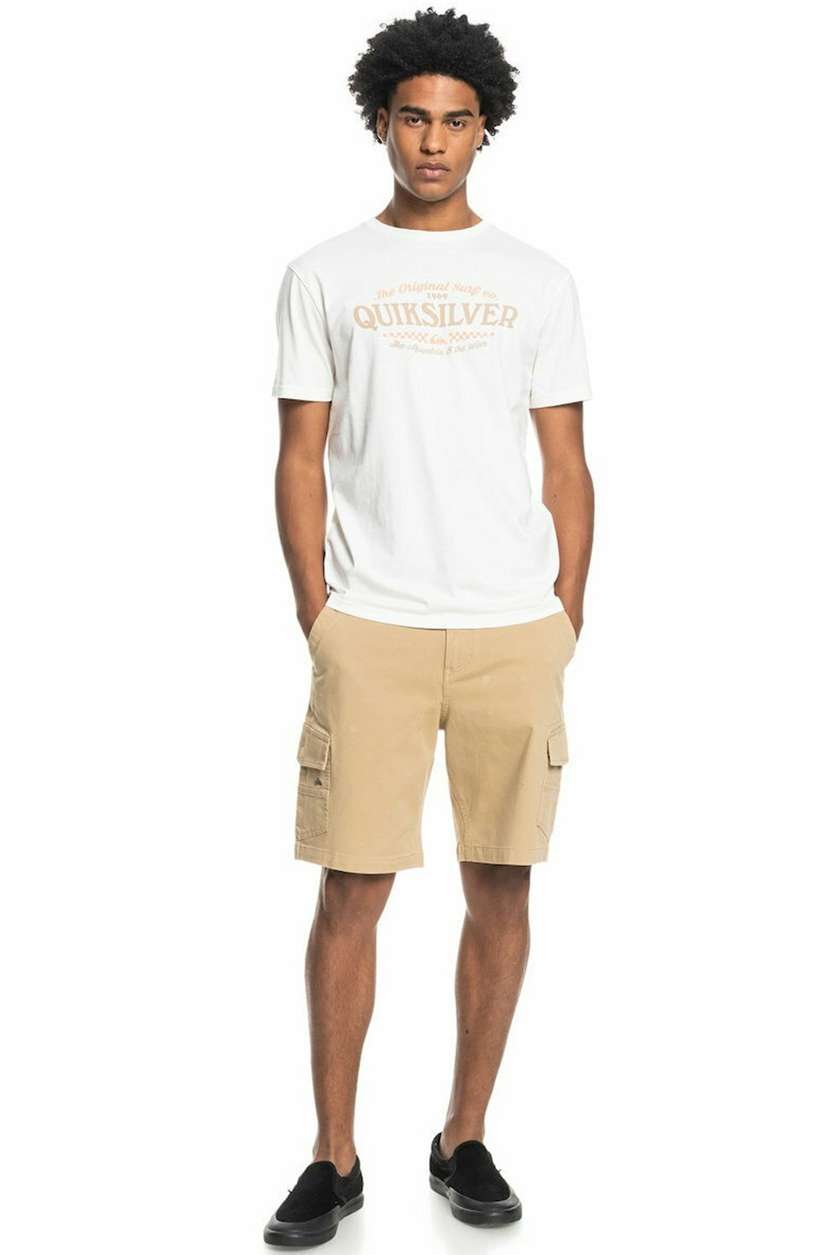 Quiksilver Check On It  Erkek Tişört EQYZT06710 Beyaz