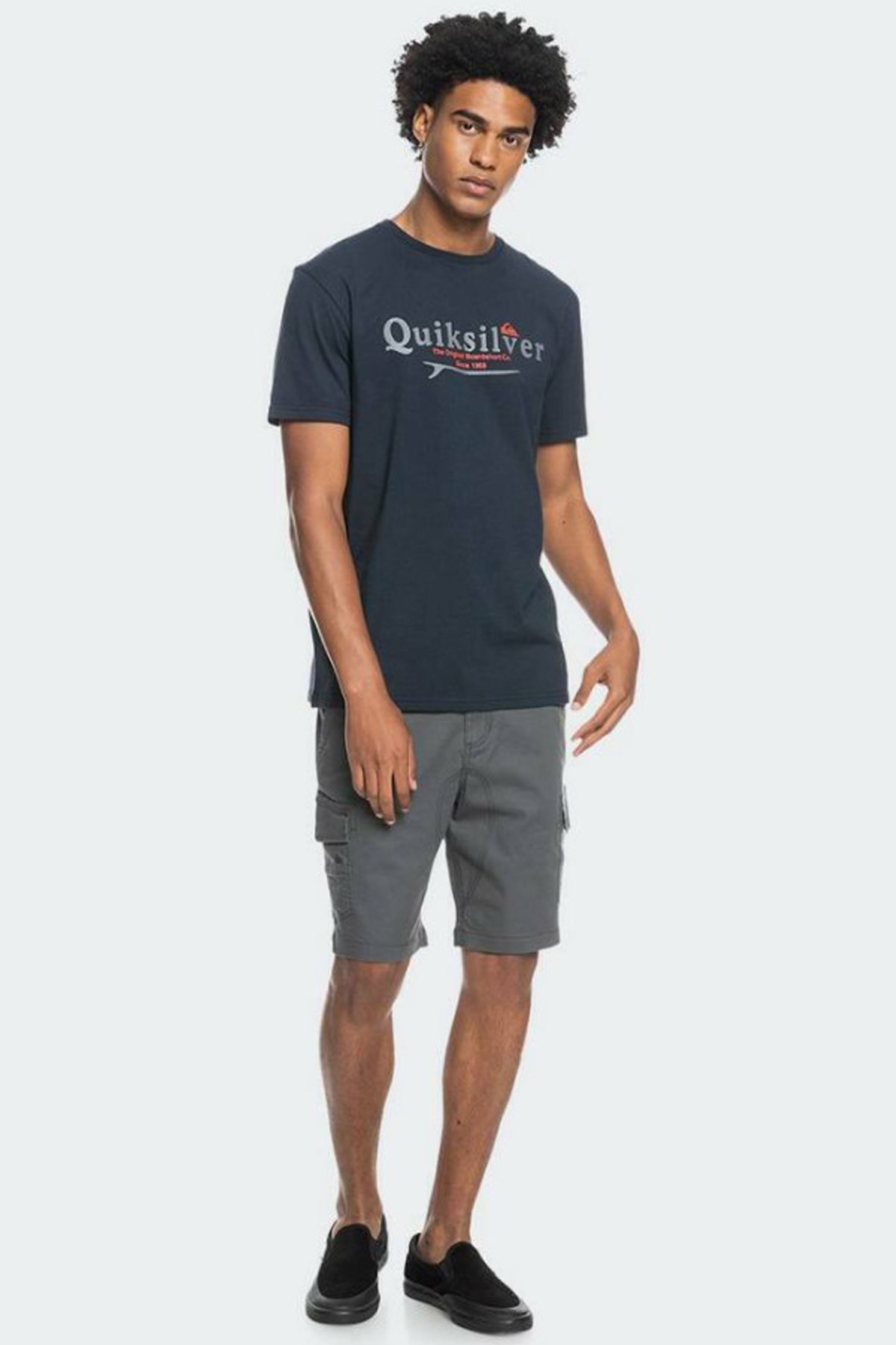Quiksilver Silver Lining Erkek Tişört EQYZT06711 Lacivert