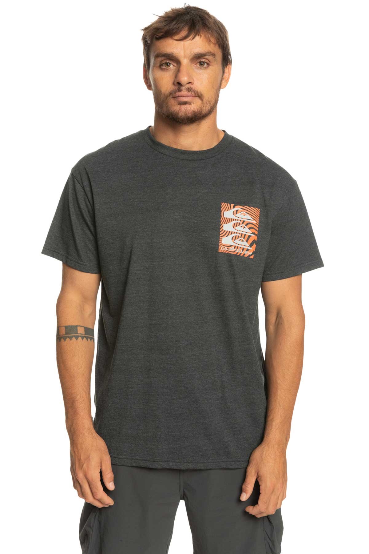Quiksilver Warped Patterns Erkek Tişört EQYZT07205-KTA0 Antrasit