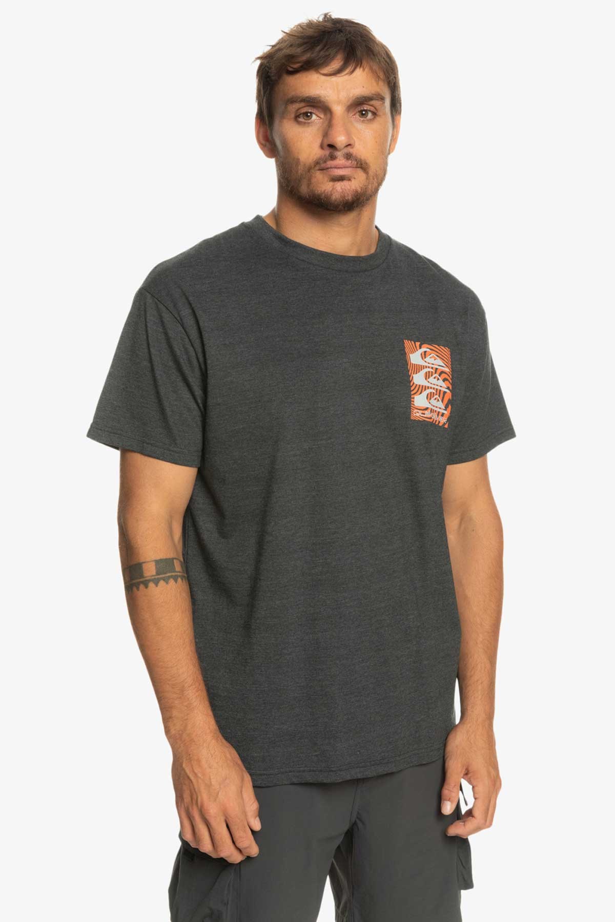 Quiksilver Warped Patterns Erkek Tişört EQYZT07205-KTA0 Antrasit