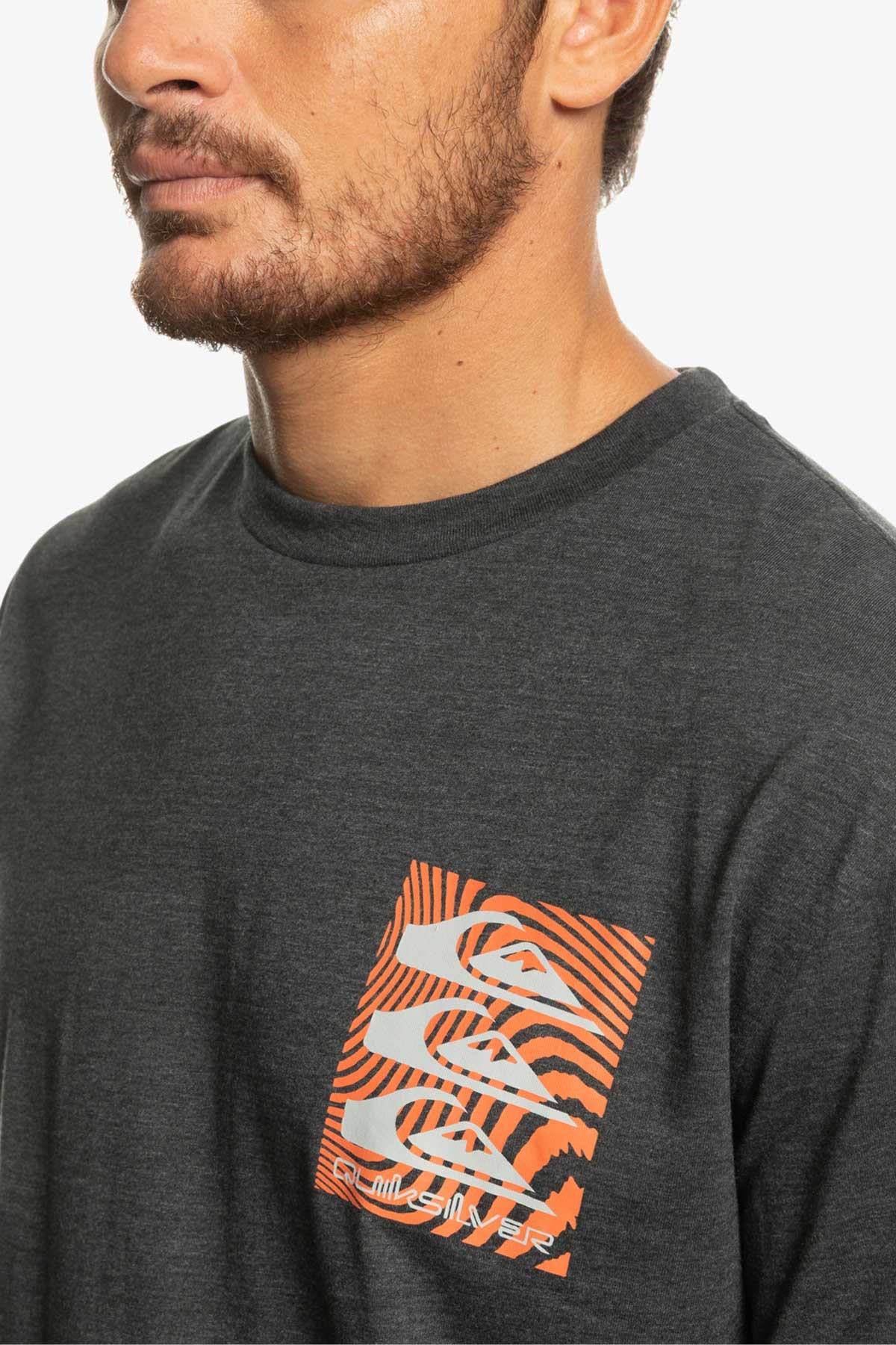 Quiksilver Warped Patterns Erkek Tişört EQYZT07205-KTA0 Antrasit