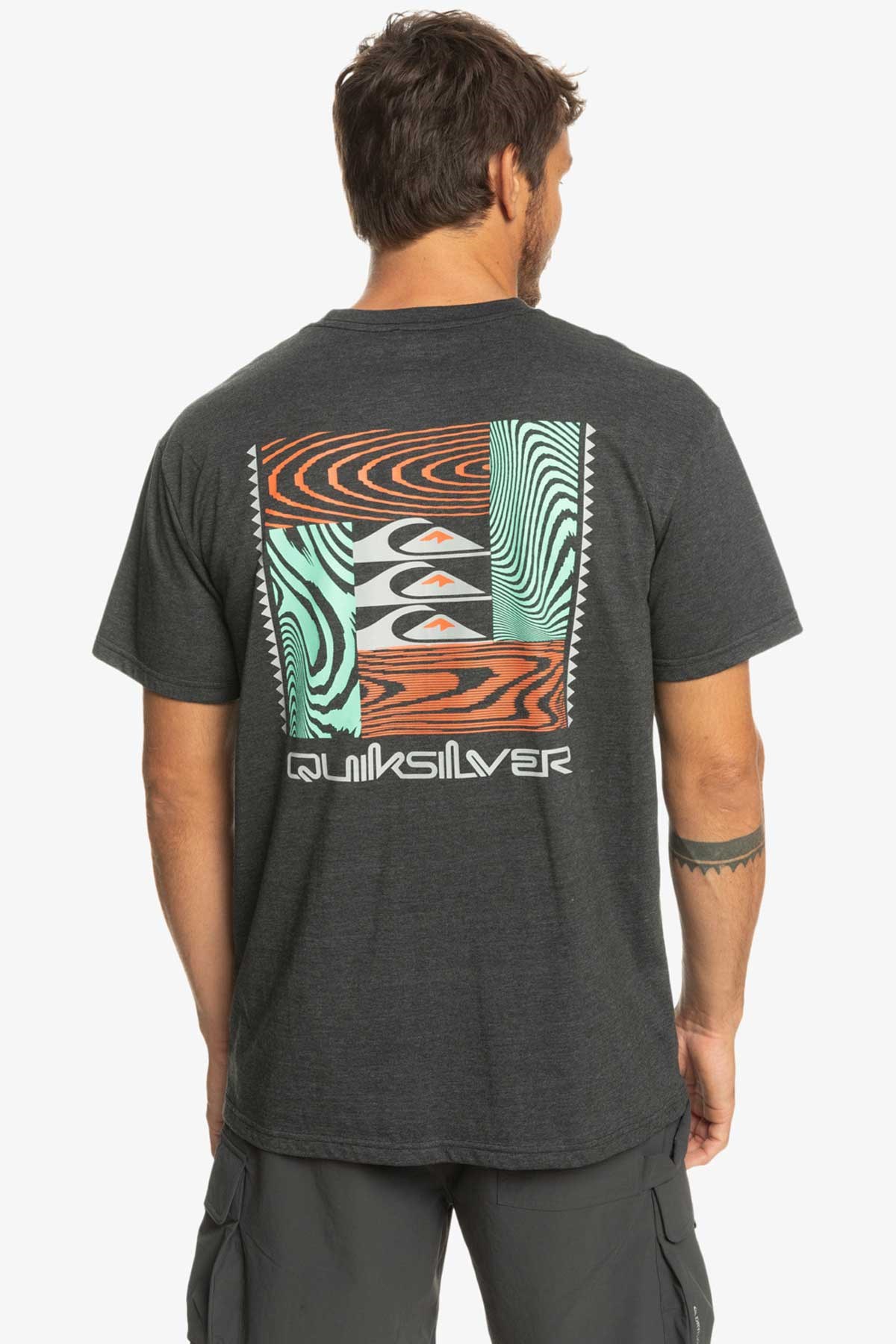 Quiksilver Warped Patterns Erkek Tişört EQYZT07205-KTA0 Antrasit