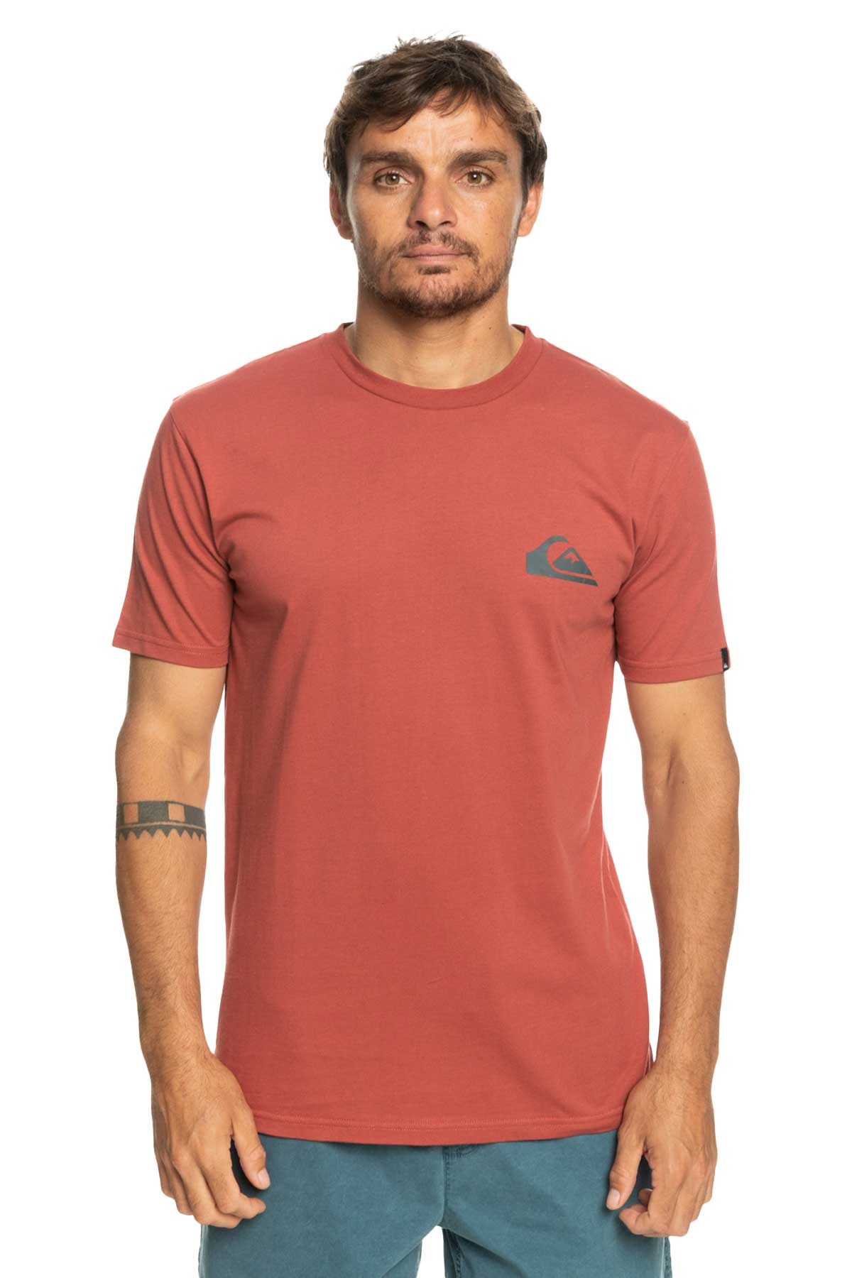 Quiksilver Mwminilogo Erkek Tişört EQYZT07215-MPD0 Kırmızı