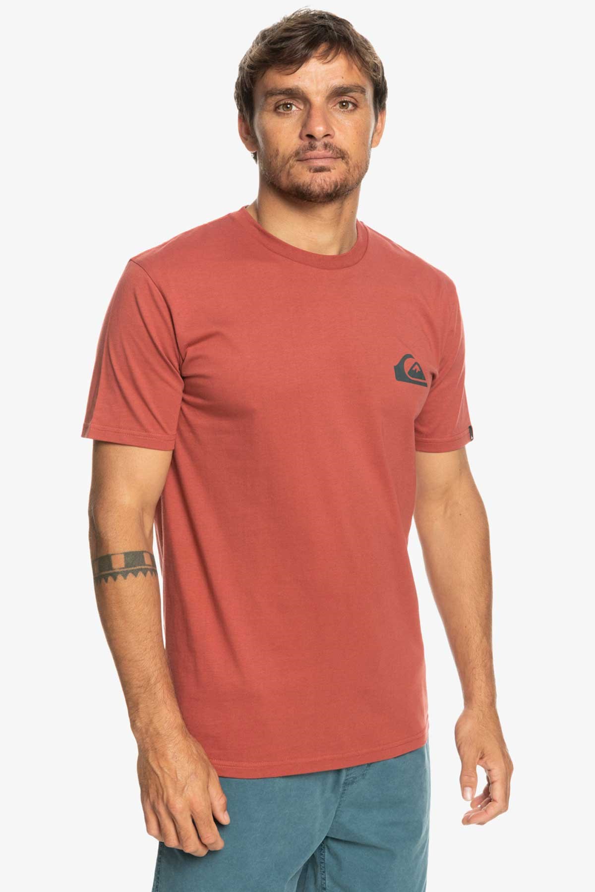 Quiksilver Mwminilogo Erkek Tişört EQYZT07215-MPD0 Kırmızı