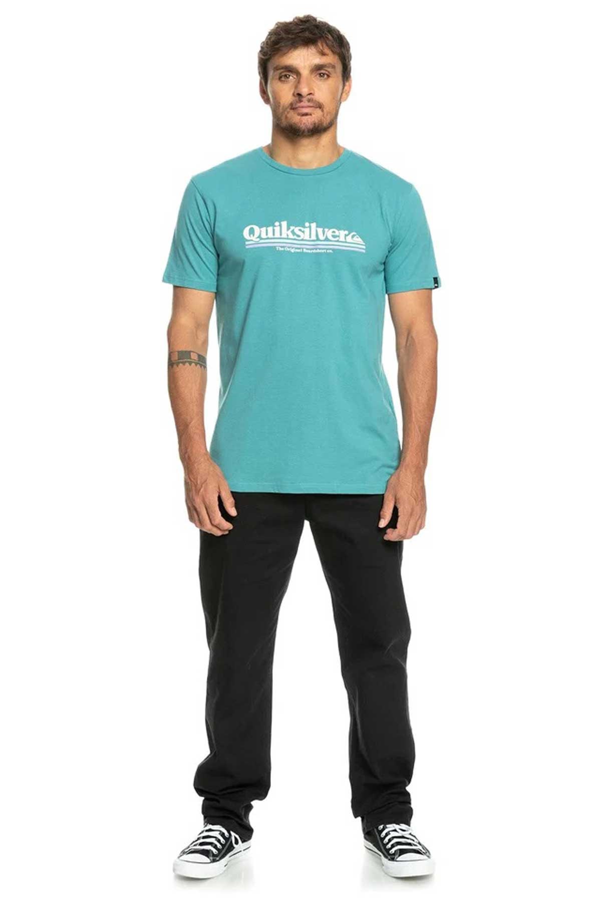 Quiksilver Betweenthelines Erkek Tişört EQYZT07216-BLZ0 Mavi