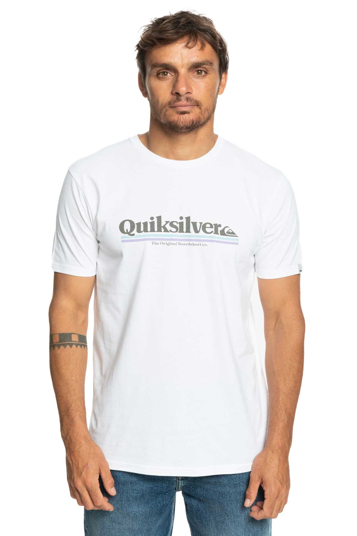 Quiksilver Betweenthelines Erkek Tişört EQYZT07216-WBB0 Beyaz