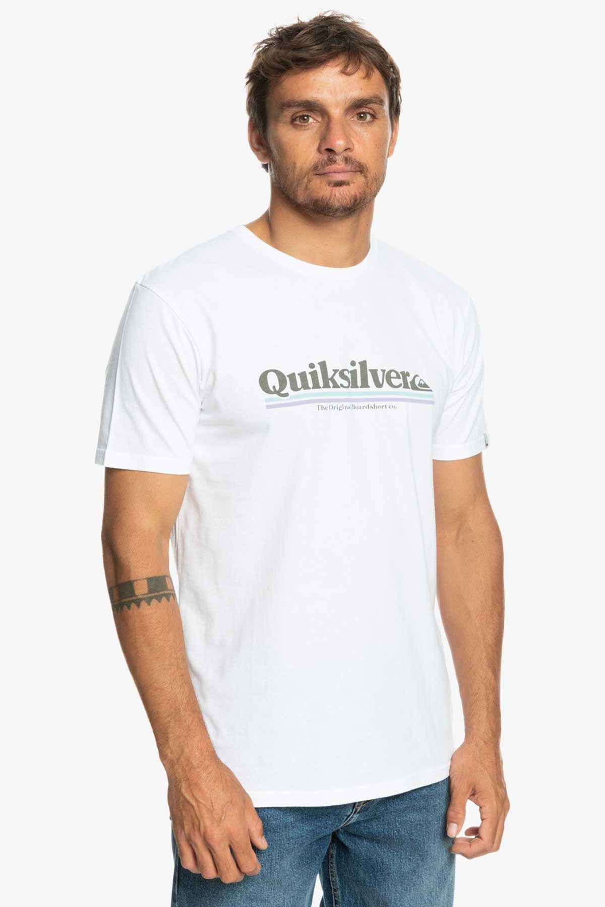 Quiksilver Betweenthelines Erkek Tişört EQYZT07216-WBB0 Beyaz