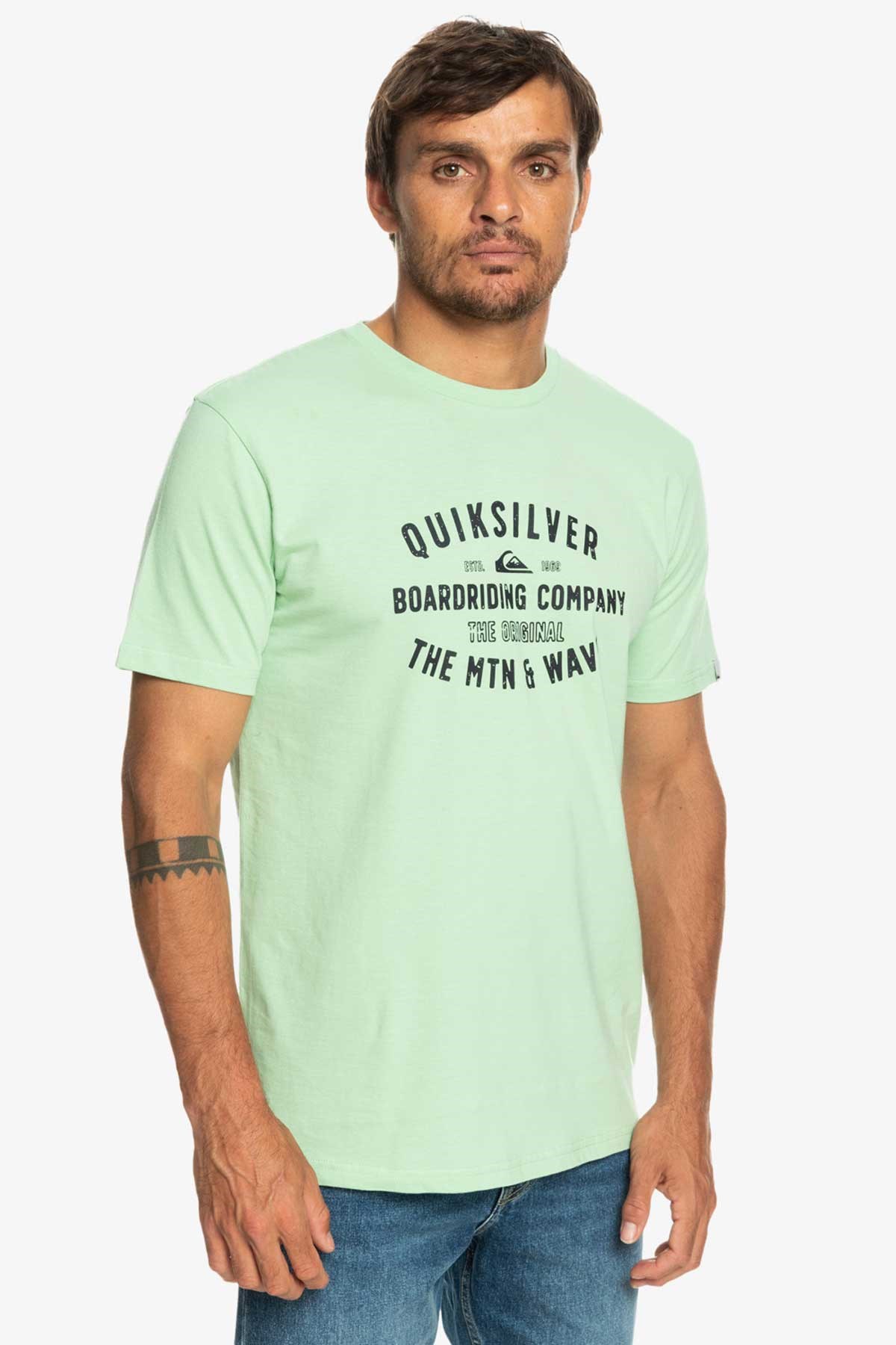Quiksilver Qssurflockup Erkek Tişört EQYZT07218-GFE0 Yeşil