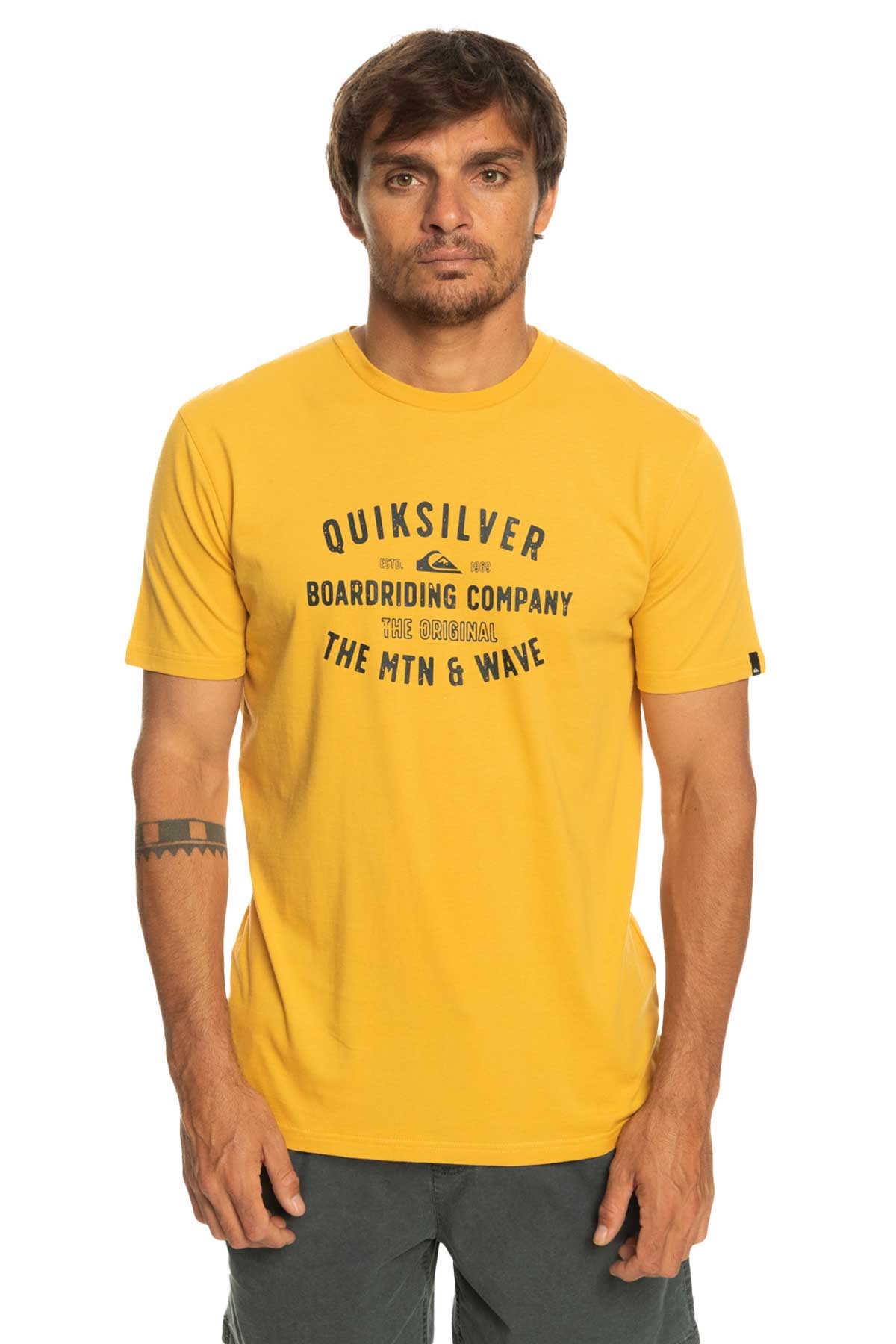 Quiksilver Qssurflockup Erkek Tişört EQYZT07218-YKD0 Sarı