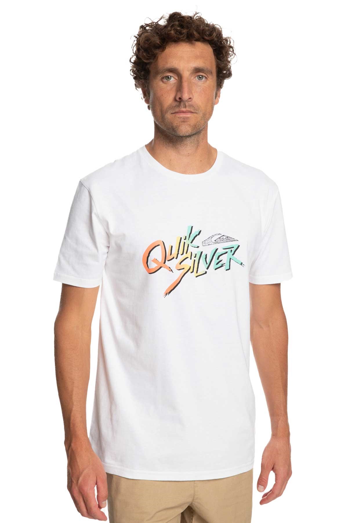 Quiksilver Signaturemove Erkek Tişört EQYZT07223-WBB0 Beyaz