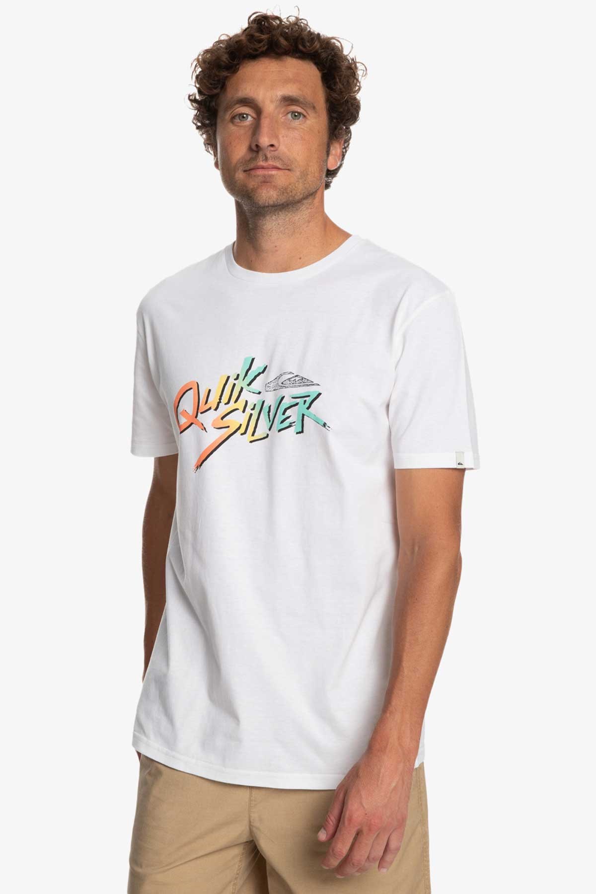 Quiksilver Signaturemove Erkek Tişört EQYZT07223-WBB0 Beyaz