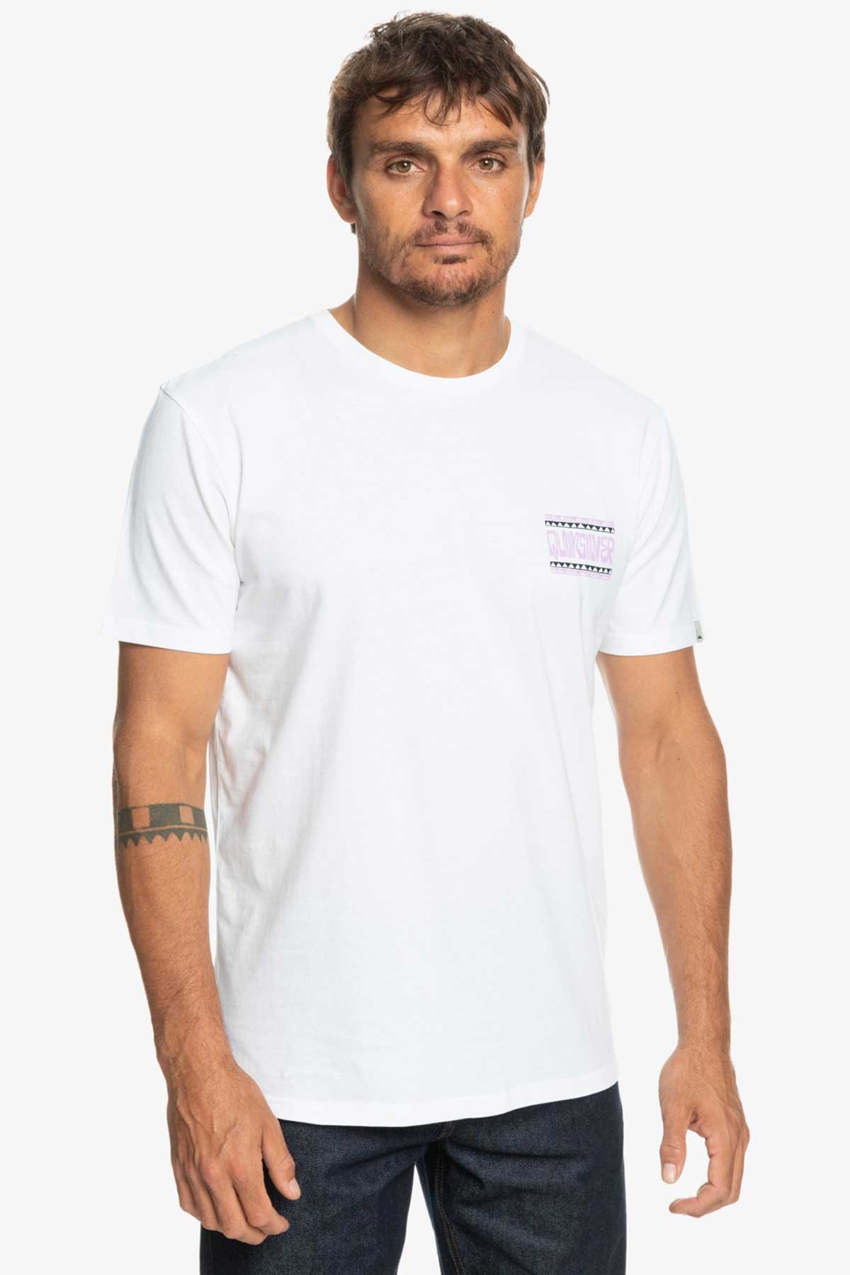 Quiksilver Warpedframes Erkek Tişört EQYZT07224-WBB0 Beyaz