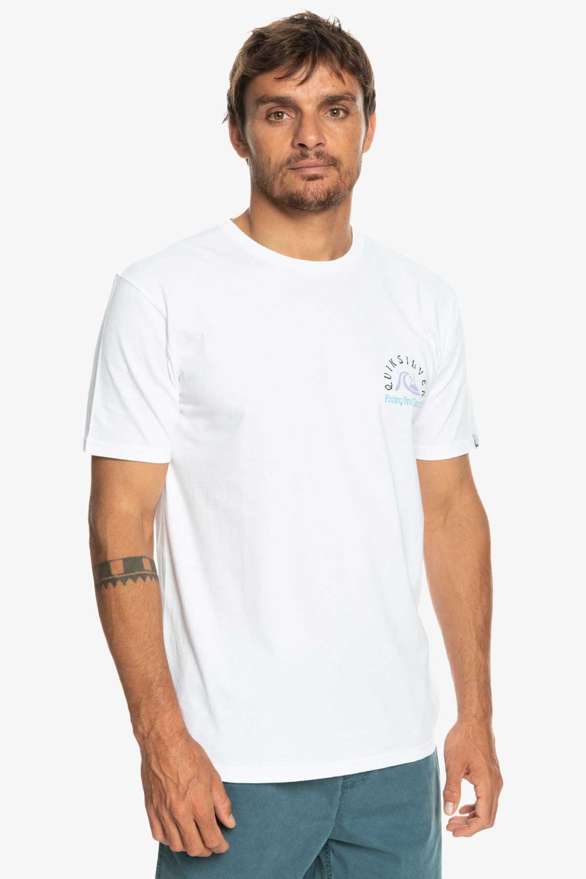 Quiksilver Originalbarrel Erkek Tişört EQYZT07226-WBB0 Beyaz