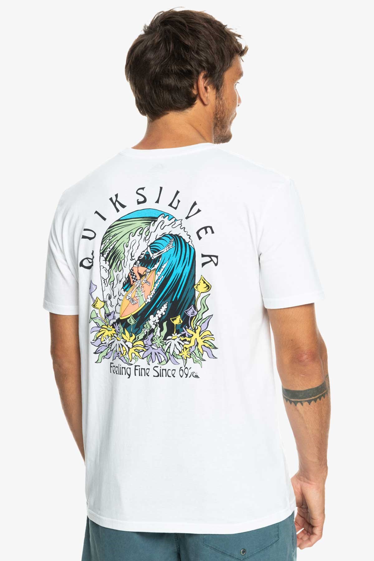Quiksilver Originalbarrel Erkek Tişört EQYZT07226-WBB0 Beyaz