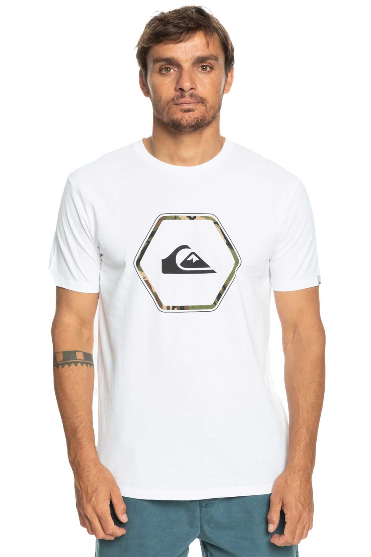 Quiksilver inshapes Erkek Tişört EQYZT07227-WBB0 Beyaz