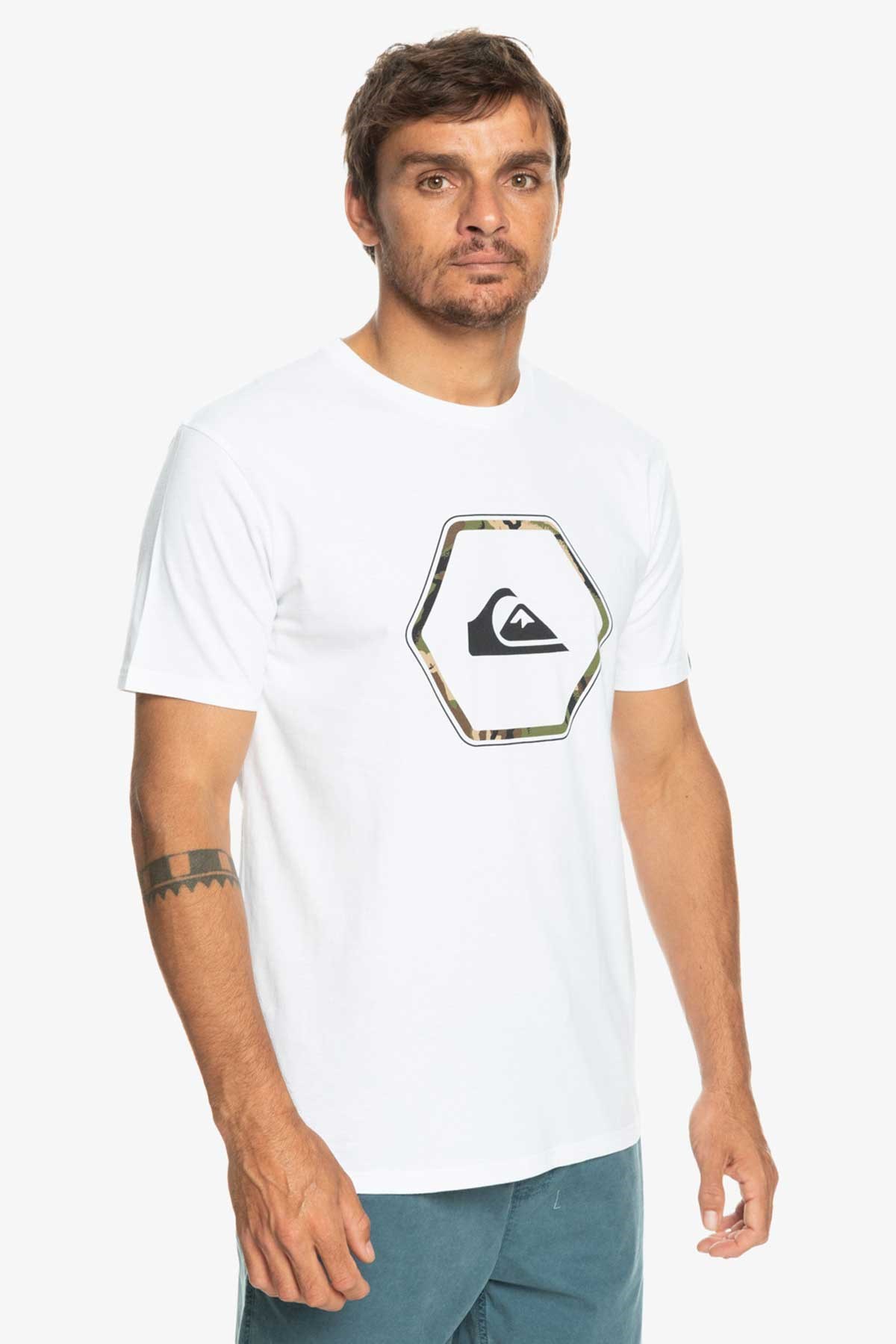 Quiksilver inshapes Erkek Tişört EQYZT07227-WBB0 Beyaz