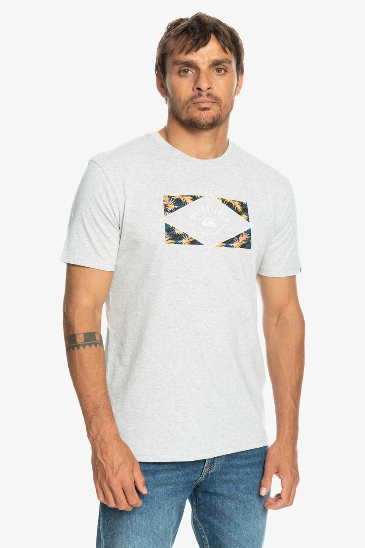 Quiksilver Circledline Erkek Tişört EQYZT07228-SGRH Gri