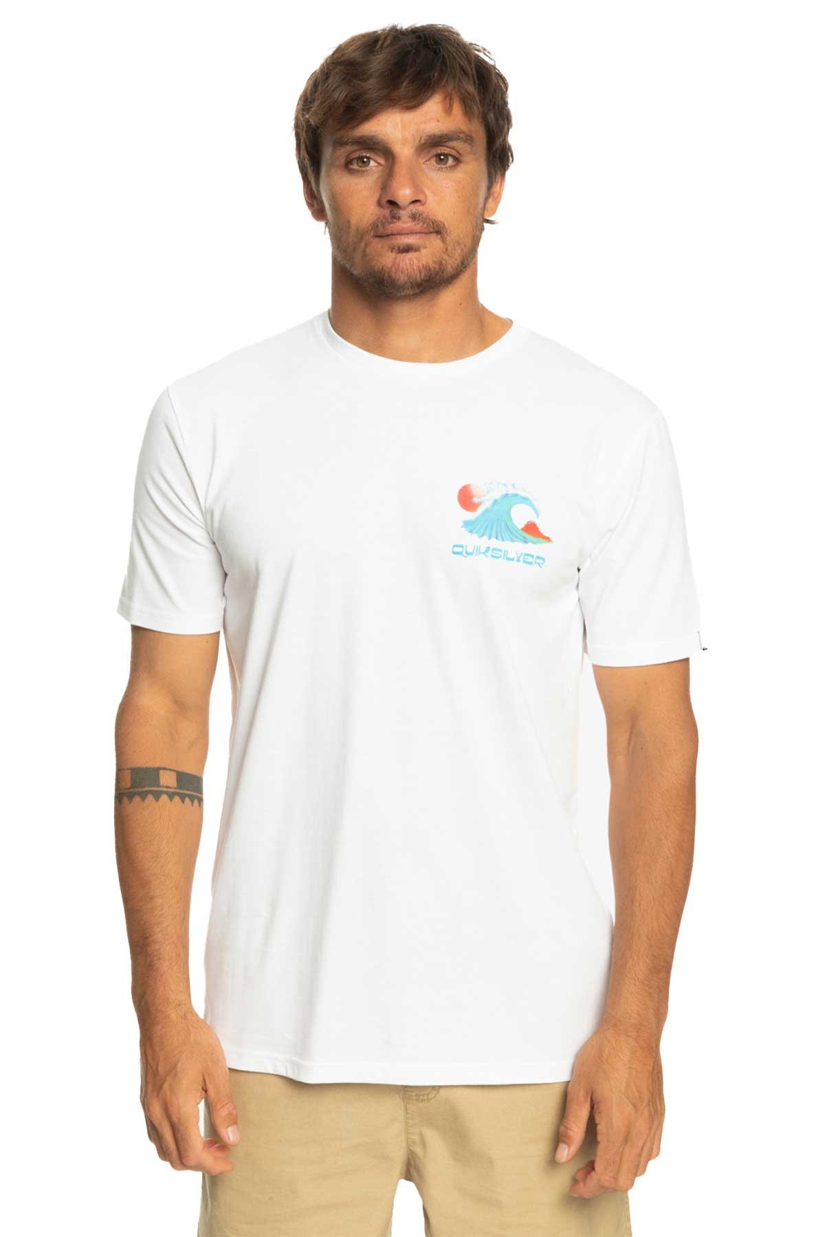 Quiksilver Oceanbed Erkek Tişört EQYZT07230-WBB0 Beyaz