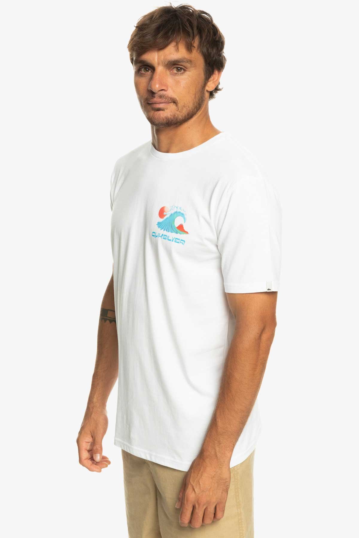 Quiksilver Oceanbed Erkek Tişört EQYZT07230-WBB0 Beyaz