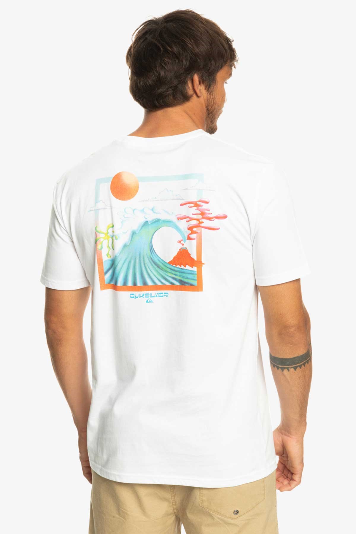 Quiksilver Oceanbed Erkek Tişört EQYZT07230-WBB0 Beyaz