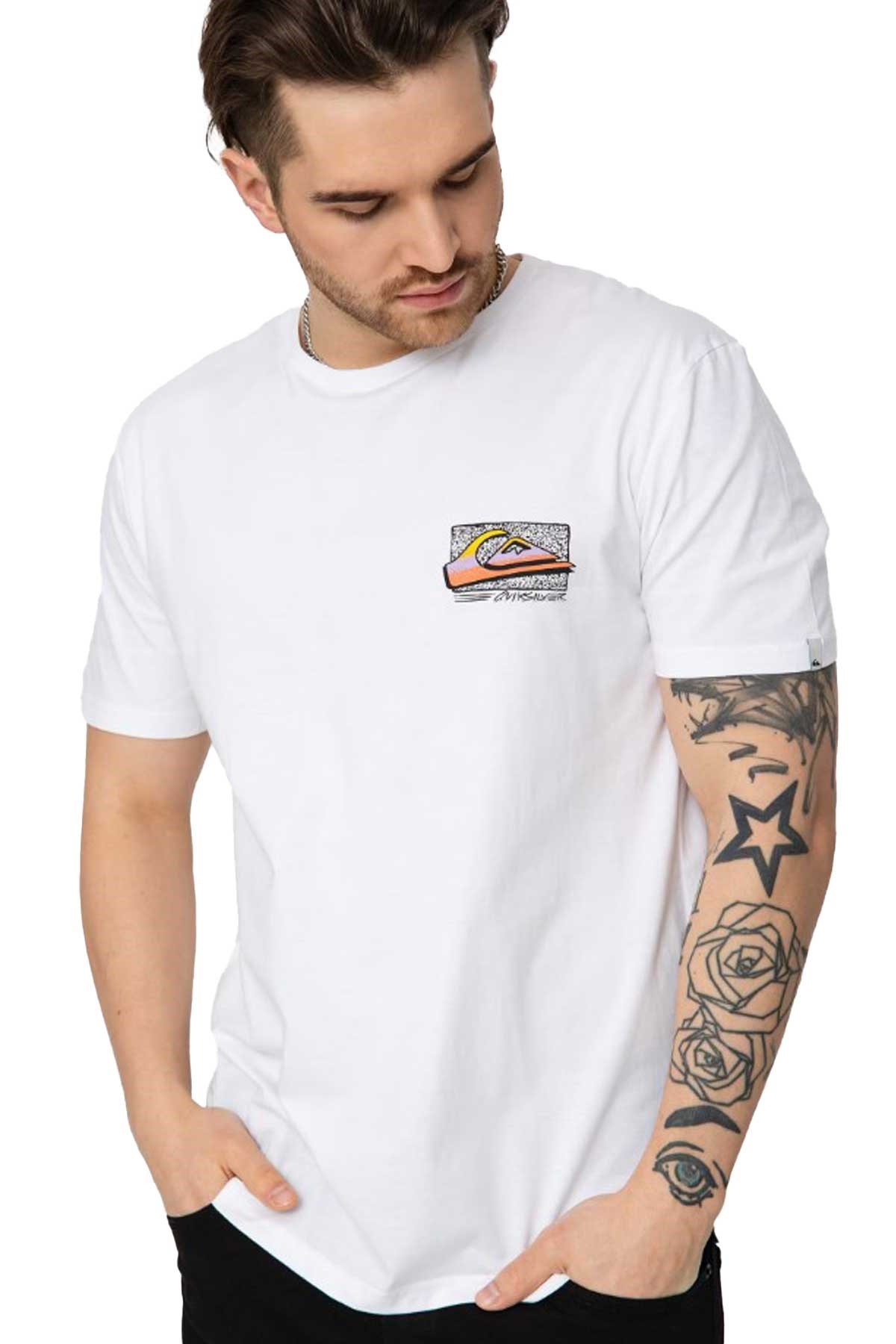Quiksilver Retrofade Erkek Tişört EQYZT07231-WBB0 Beyaz